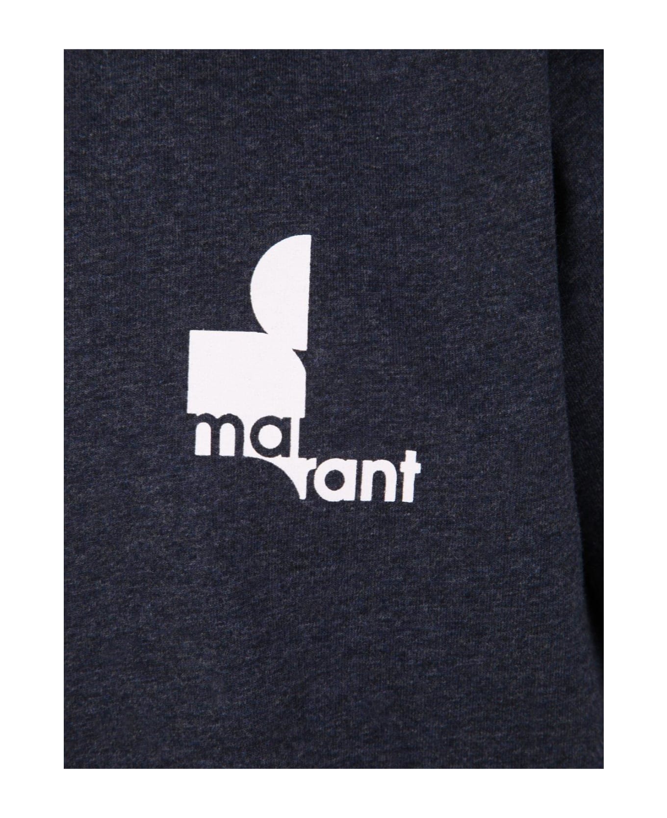 Isabel Marant Roundneck Logo Print T-shirt - Mi Midnight