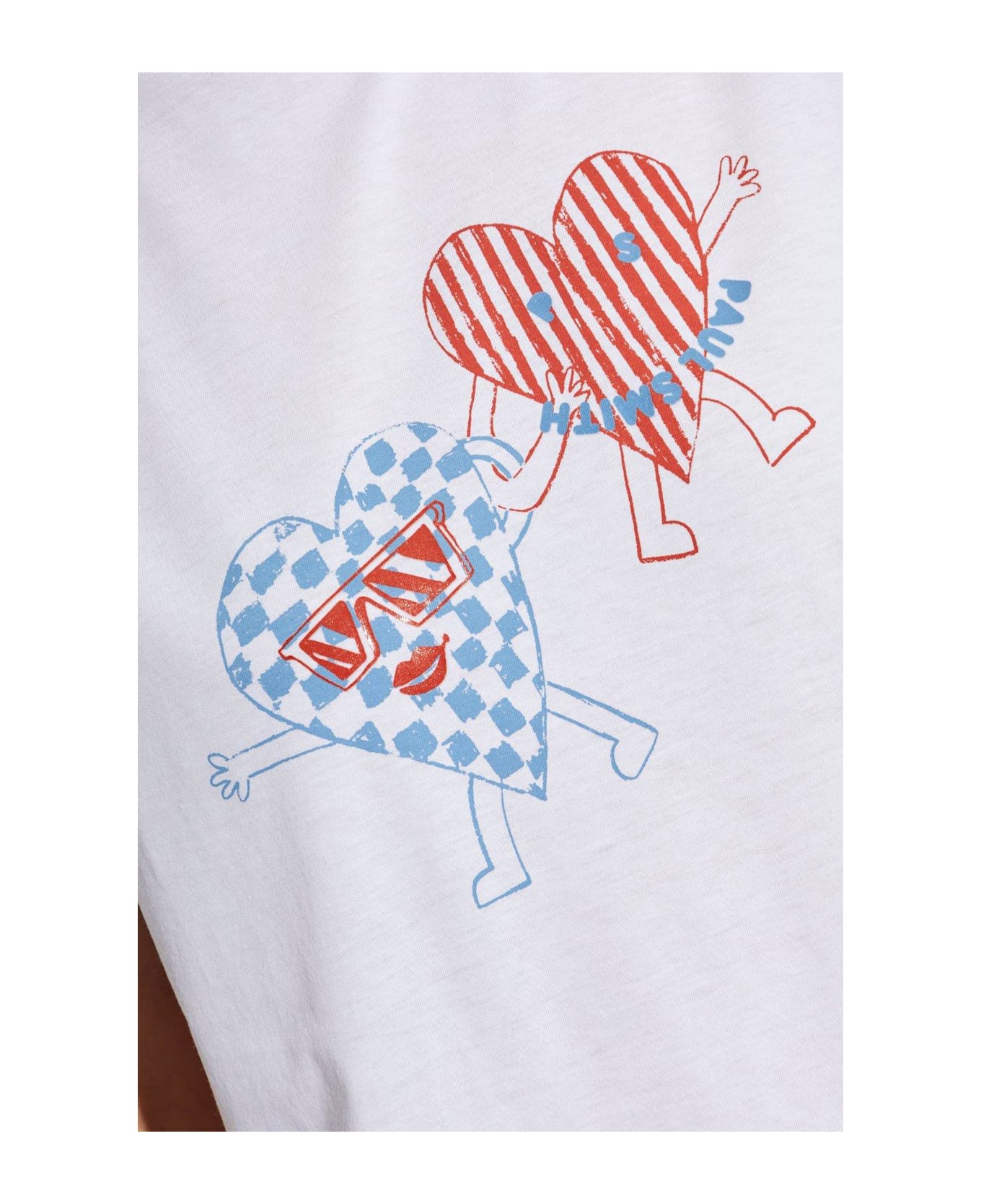 Paul Smith Heart Printed Crewneck T-shirt - White