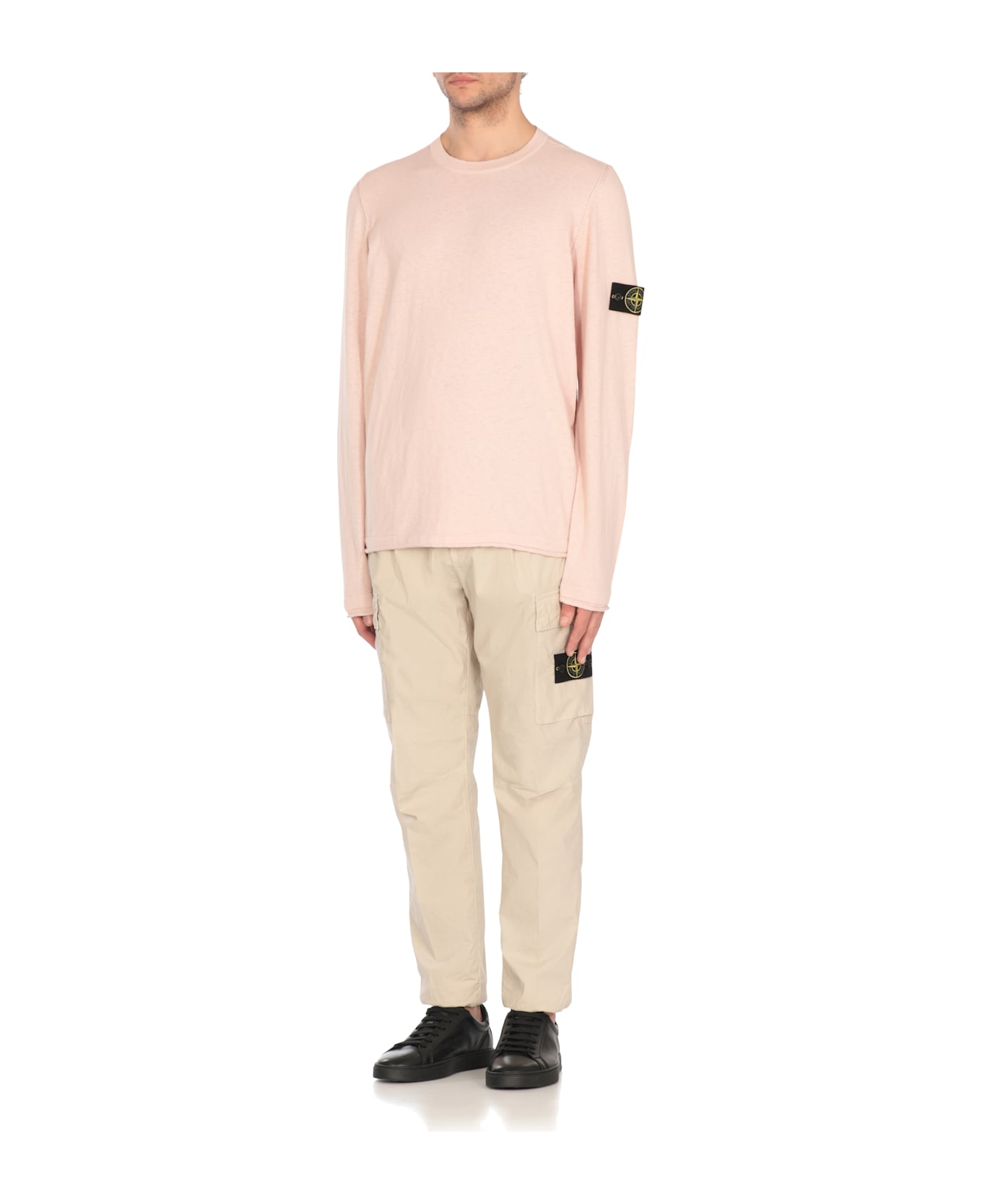 Stone Island Logoed Sweater - Rosa Antico