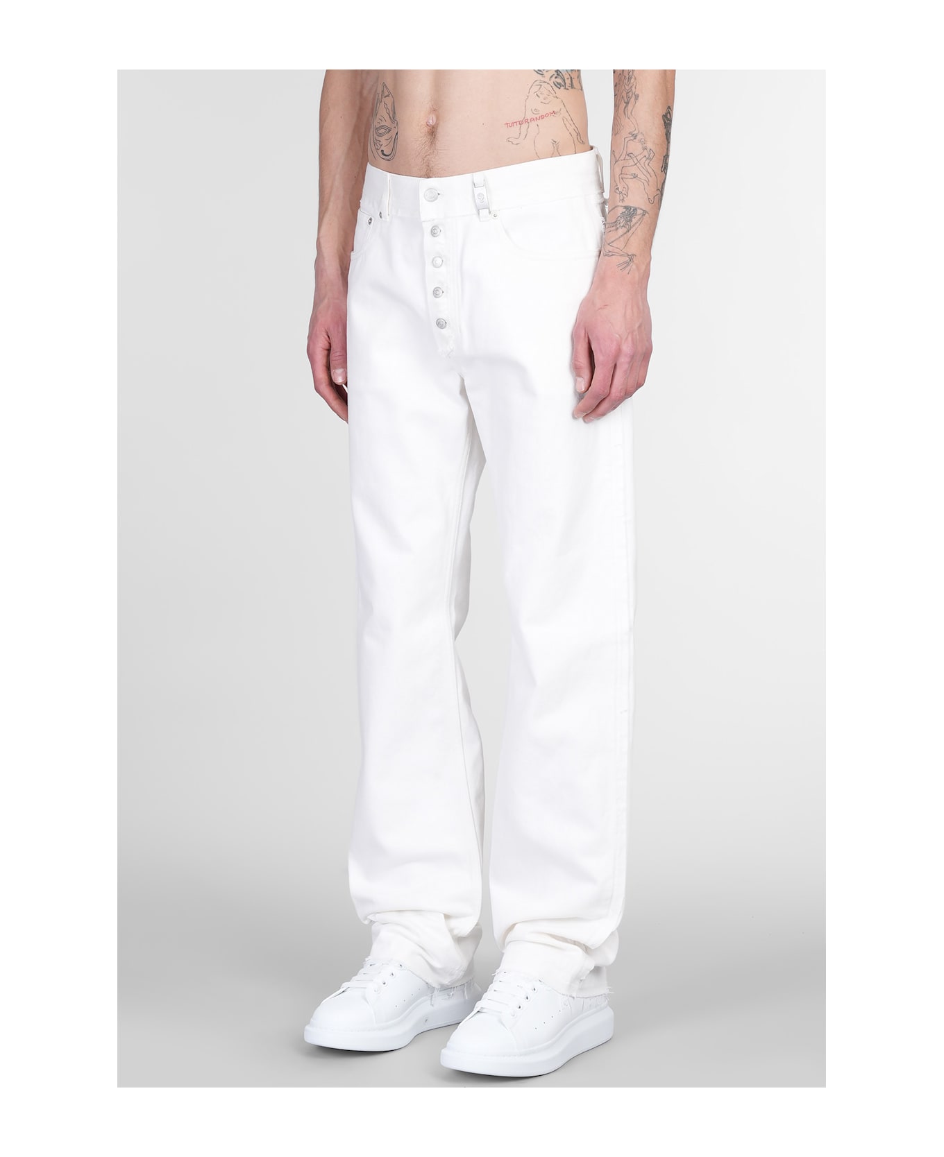 Alexander McQueen Jeans In White Cotton - white