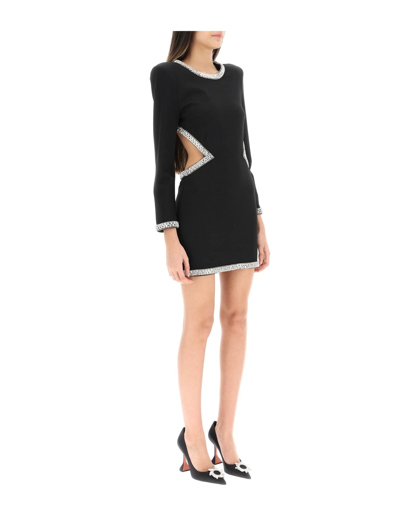retrofete 'naomi' Jersey Mini Dress With Crystals - BLACK SILVER (Black) ワンピース＆ドレス