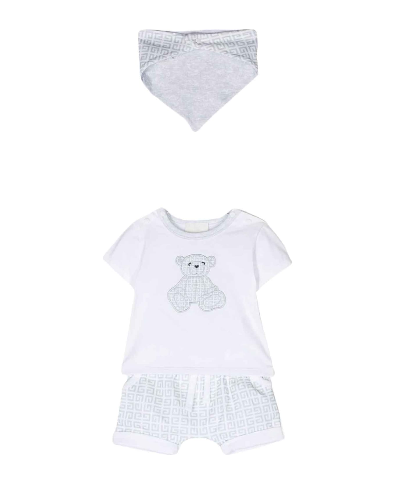Givenchy White/grey Suit Baby Unisex - Bianco