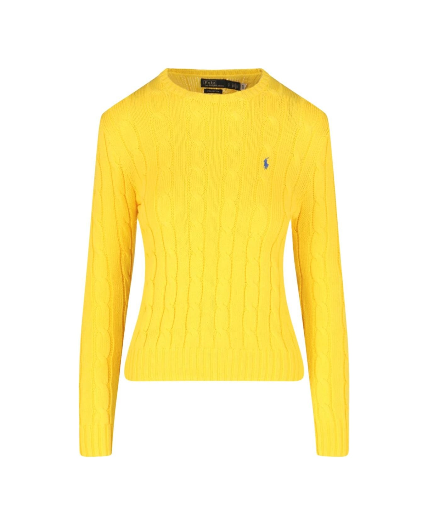 Ralph Lauren Logo Crew Neck Sweater - Trainer Yellow