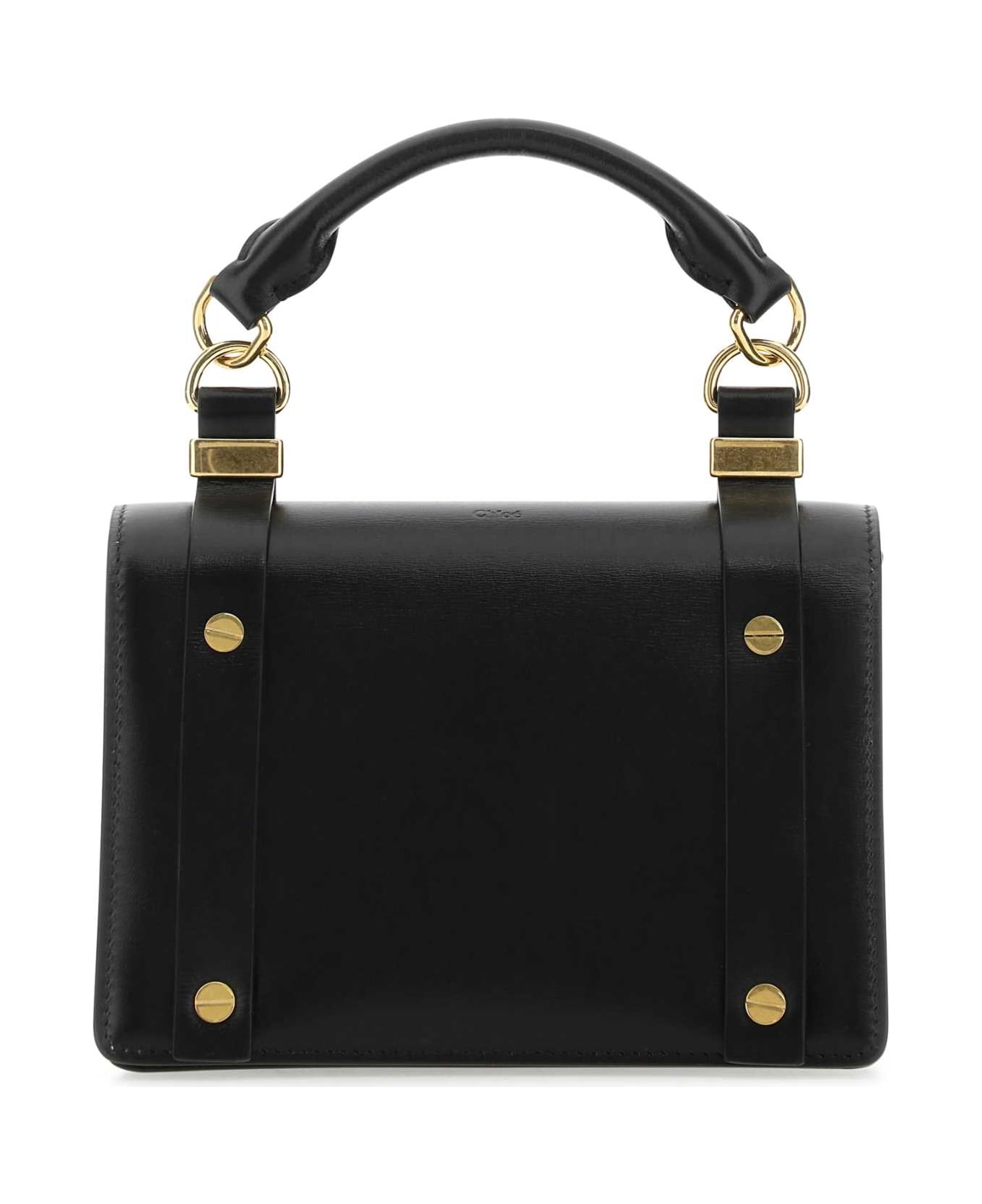 Chloé Black Leather Small Ora Handbag - 001 トートバッグ