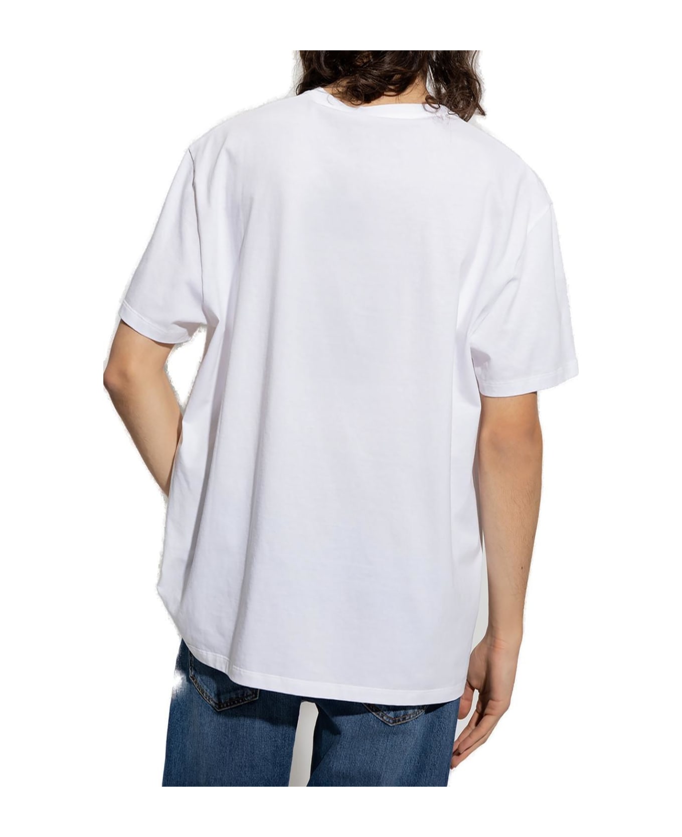 Alexander McQueen Logo Printed Crewneck T-shirt - WHITE/MIX