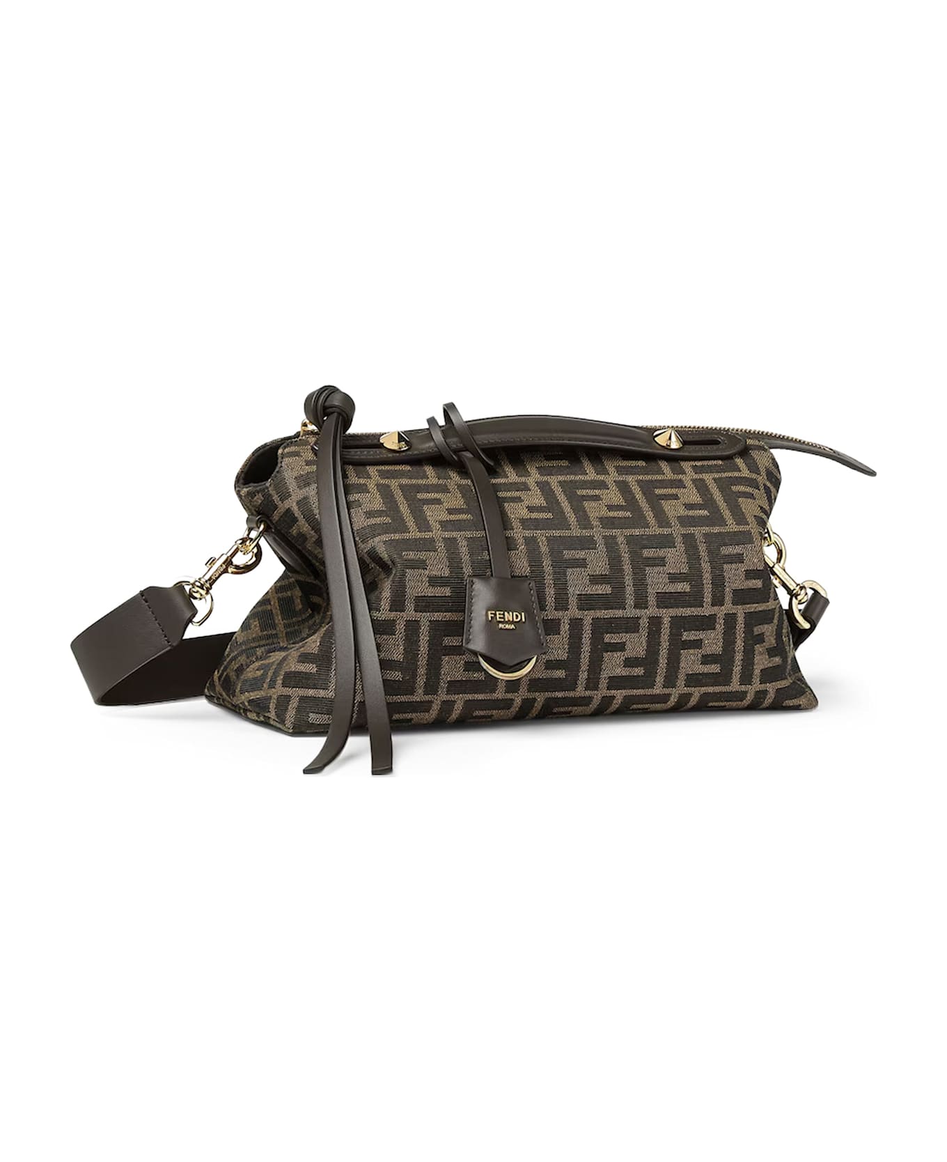 Fendi By The Way Soft Medium Ff Jacquard Fabric And Leather - T.MORO+R.EBANO+OS