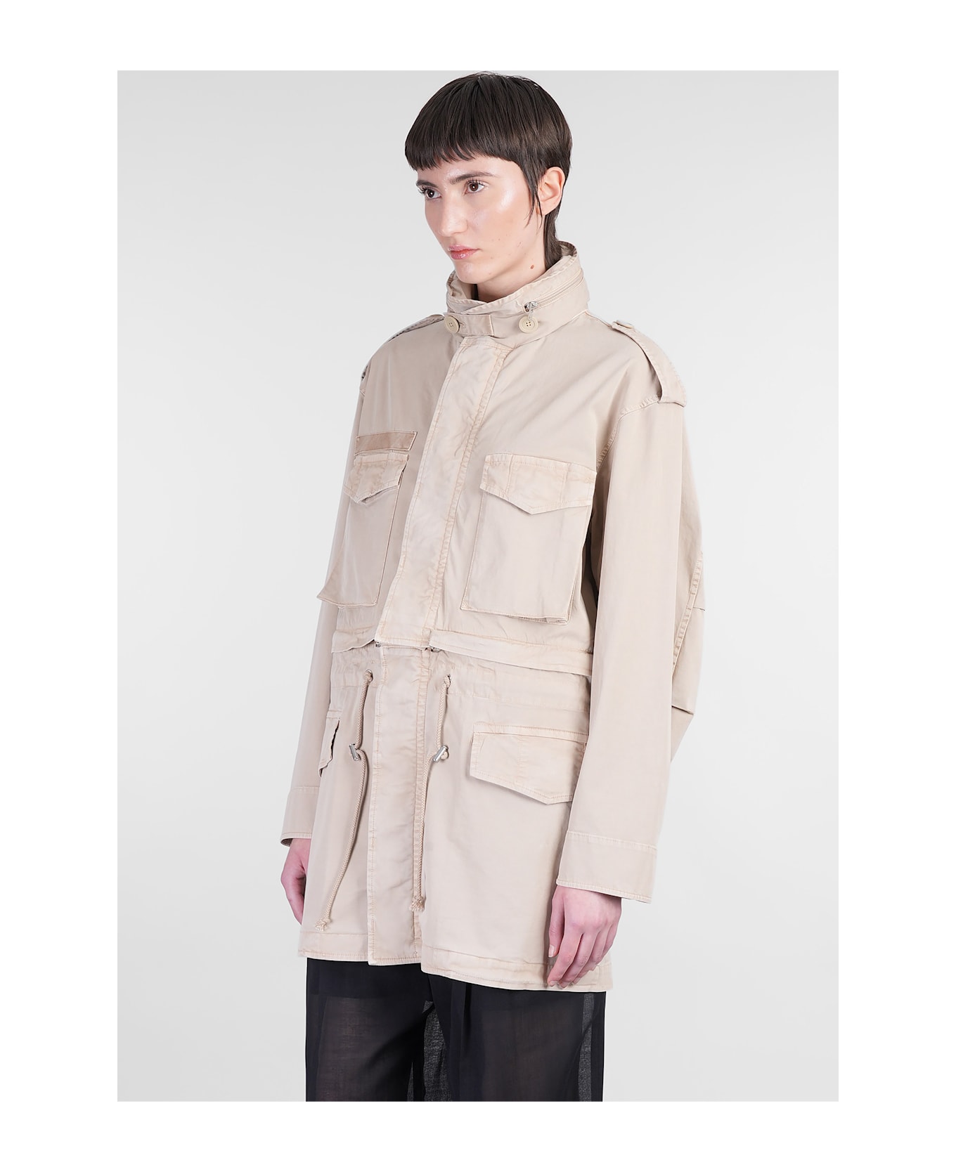 Helmut Lang Parka In Beige Cotton - beige