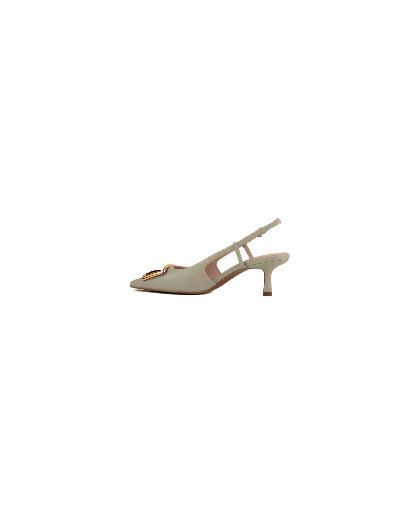 Coccinelle Leather Pumps With Stiletto Heel - Celadon green