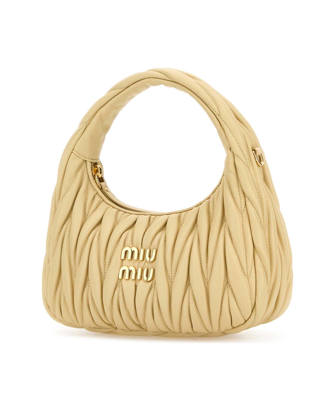 Miu Miu Cream Nappa Leather Wander Handbag - SOIA