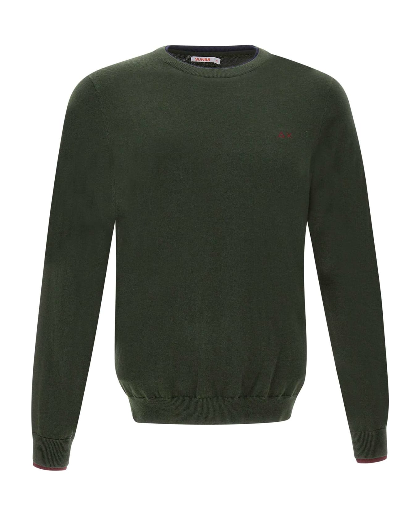 Sun 68 'round Double' Cotton And Wool Pullover Sweater - MILITARE