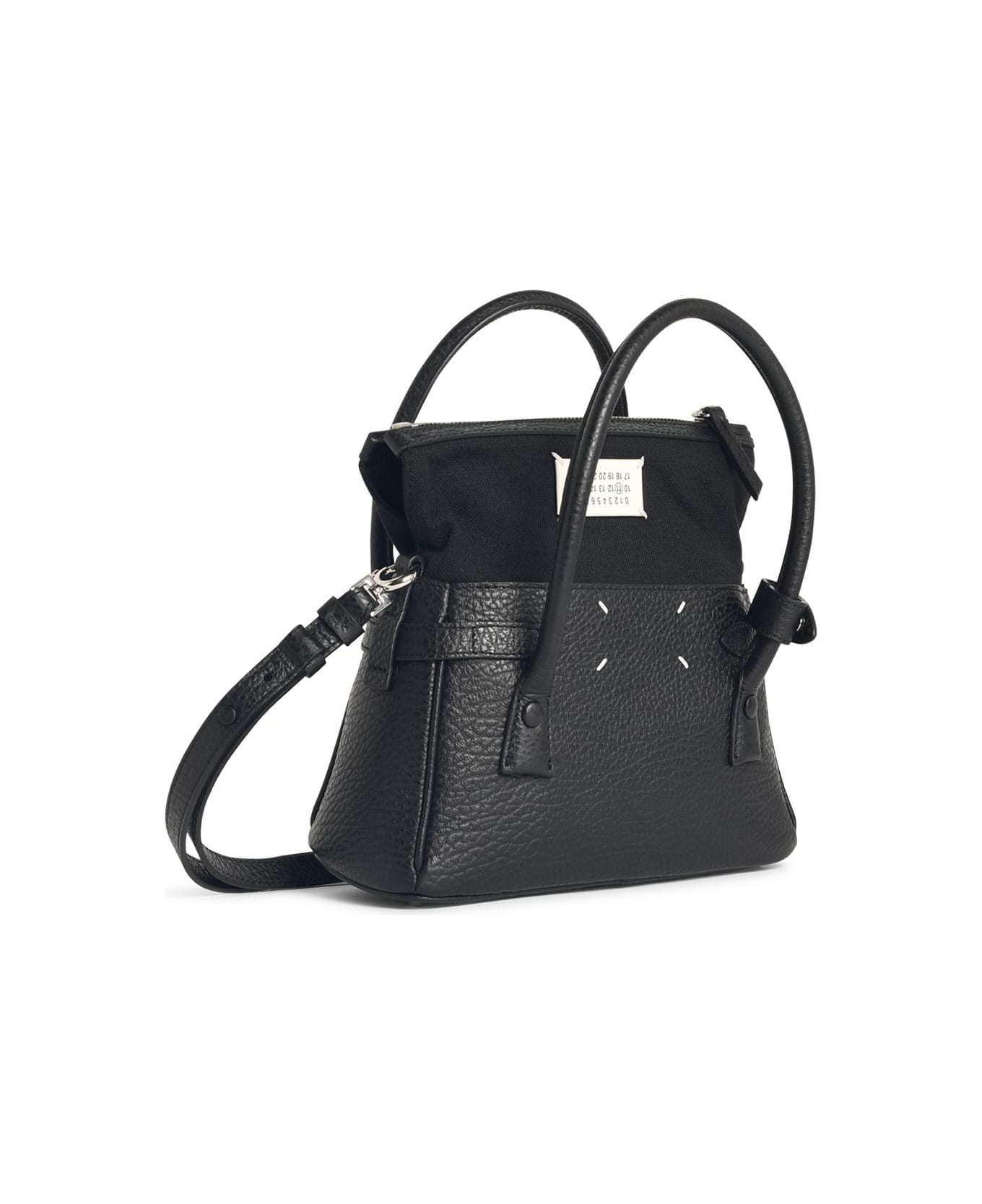 Maison Margiela 
east West
 Black Leather Bag - Black