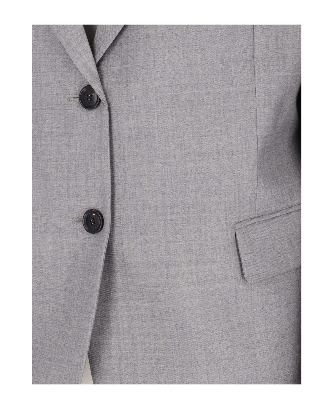 Low Classic Single-breasted Blazer - Gray