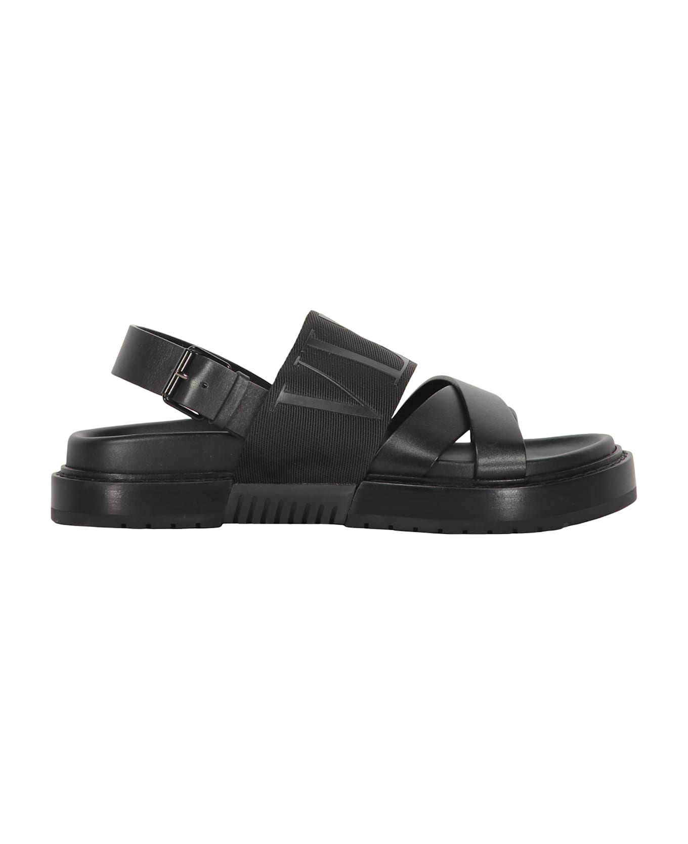 Valentino Garavani Leather Slippers - black