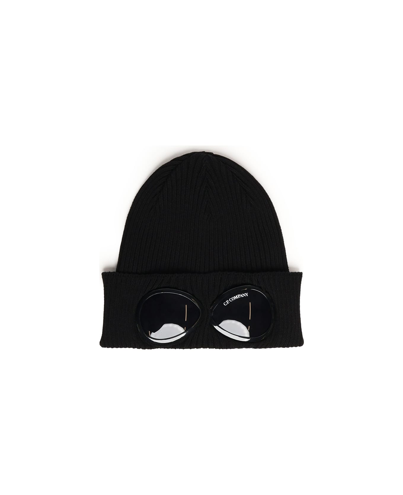 C.P. Company Black Hat With Logo - Black
