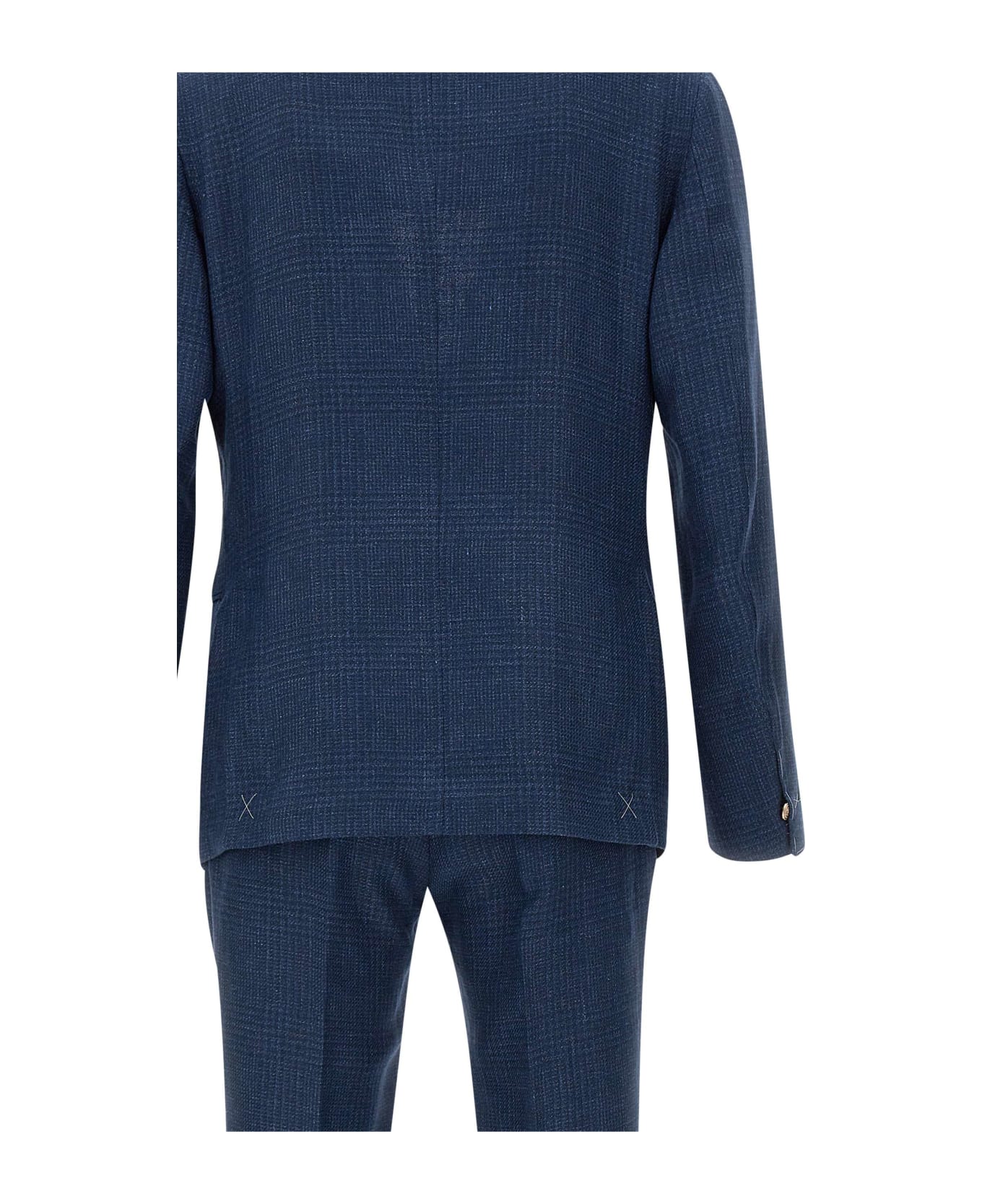 Eleventy Wool, Linen And Silk Suit Two-piece - BLUE