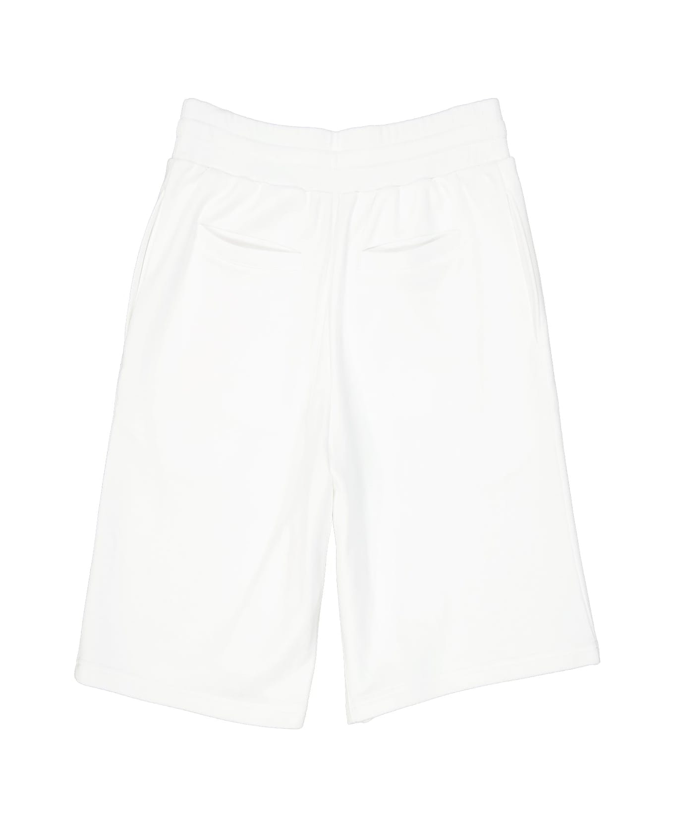 Moschino Couture Cotton Logo Shorts - White