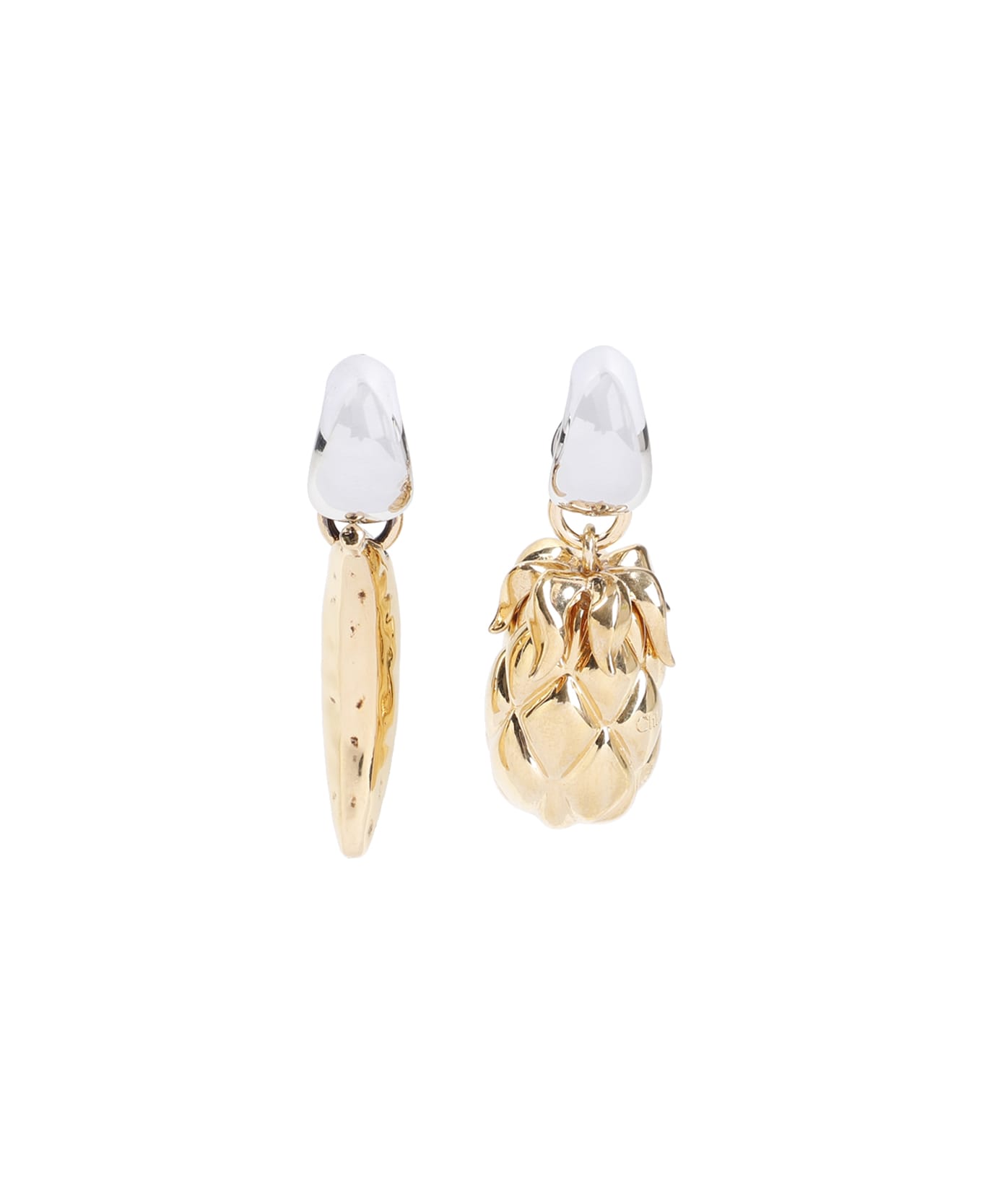 Chloé Bananas Earrings - Dp Silver Vintage Gold