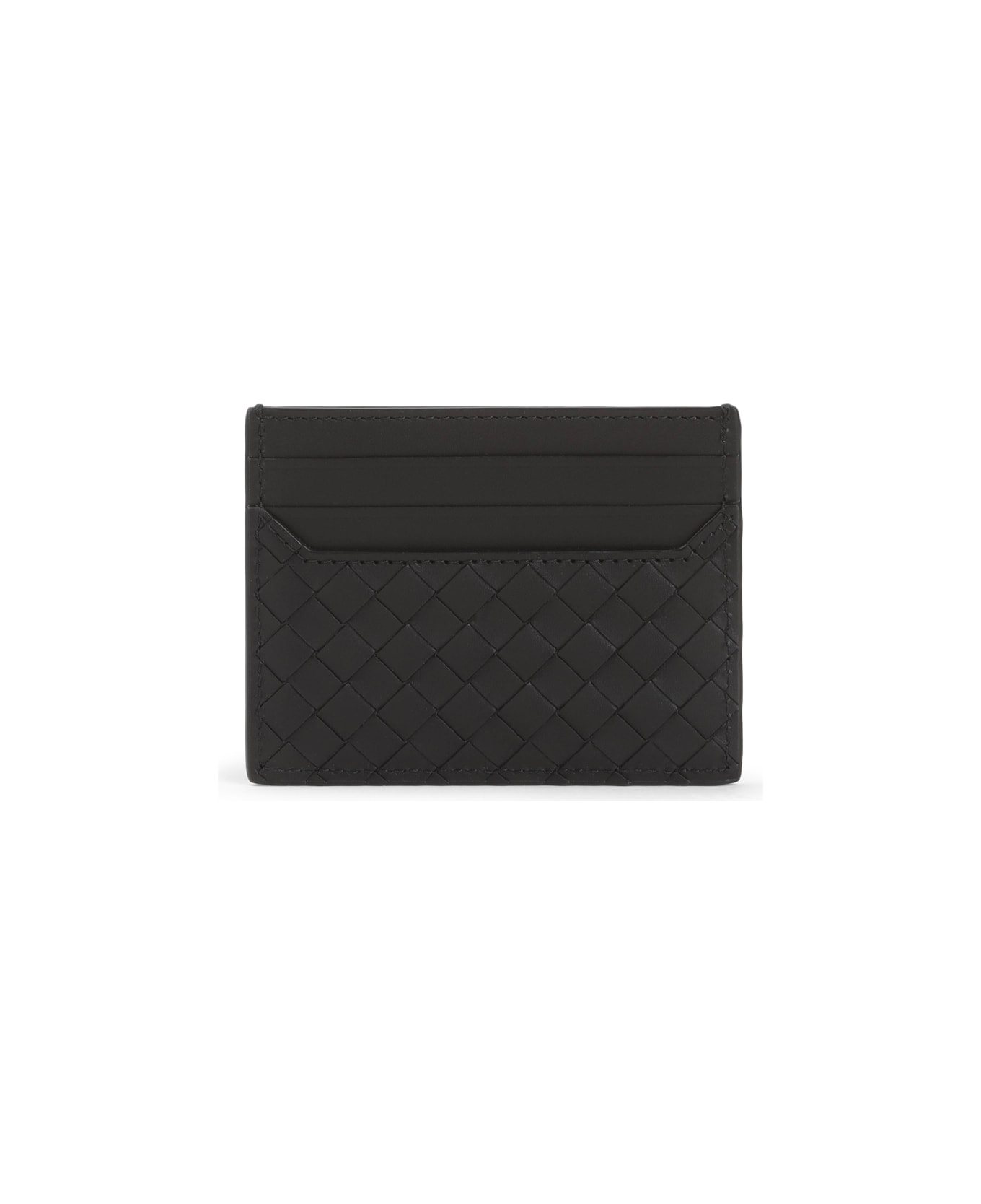 Bottega Veneta Black Leather Card Holder - Black