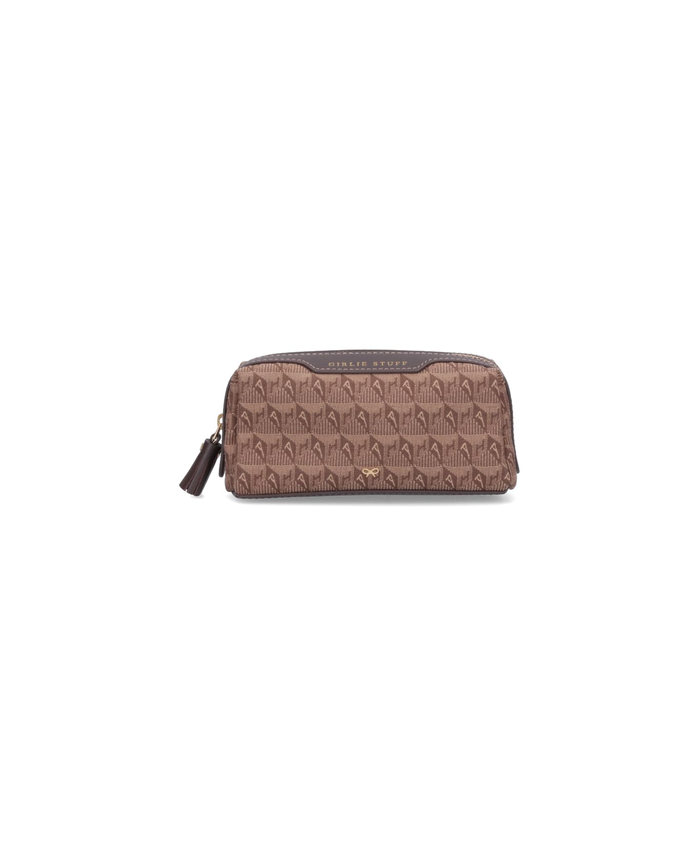 Anya Hindmarch Pouch "girlie Stuff" - Brown クラッチバッグ