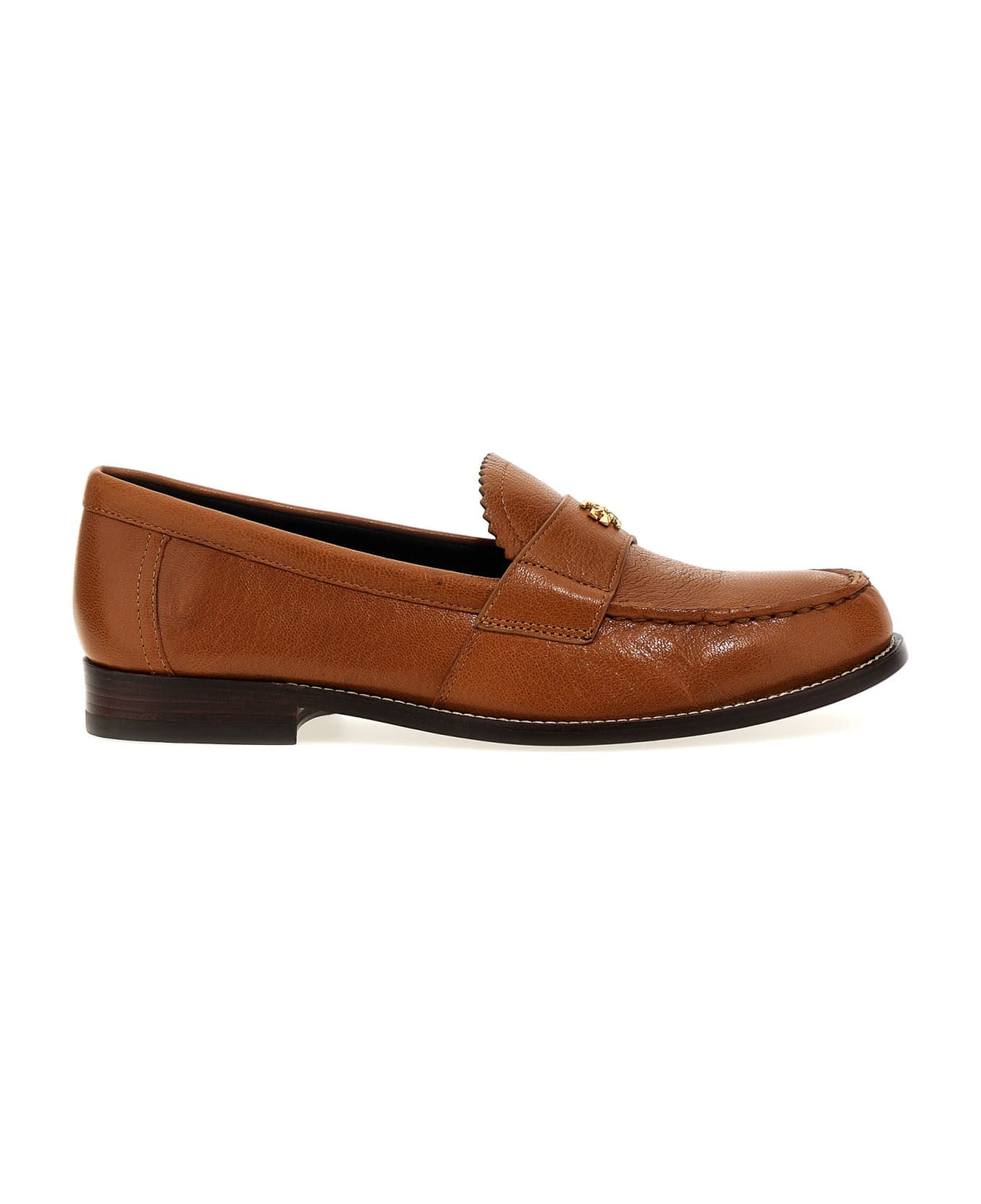 Tory Burch Camel Leather Loafers - Brown