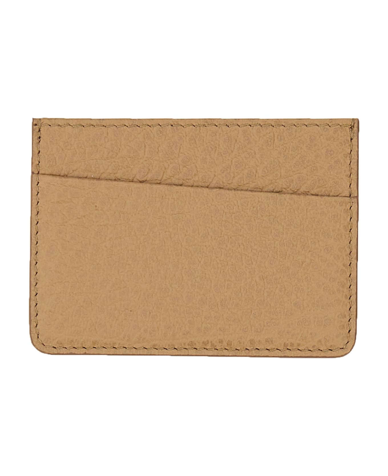 Maison Margiela Textured Leather Card Holder - Beige