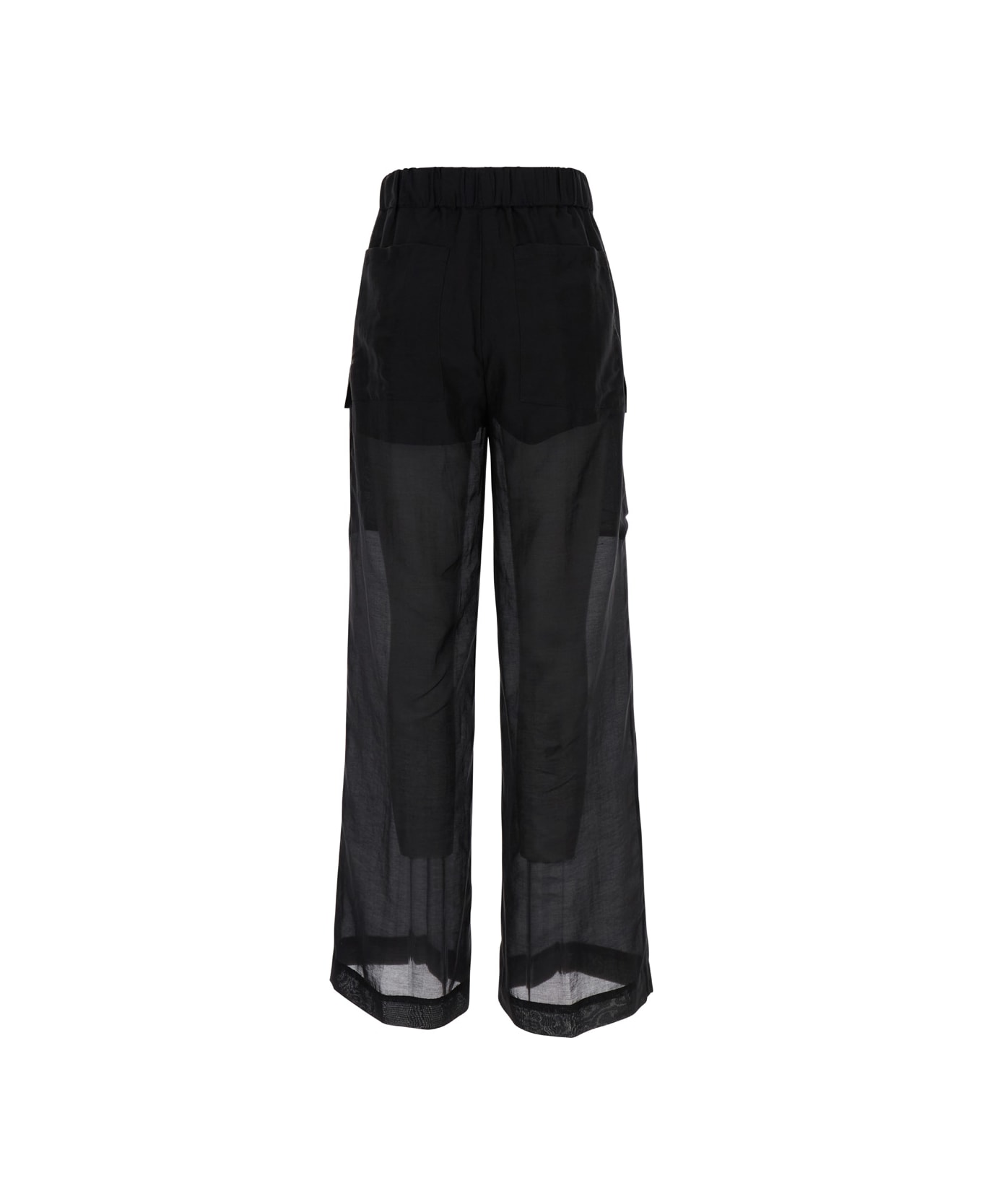 SEMICOUTURE Black Trousers With Pockets In Cotton And Silk Woman - Black ボトムス