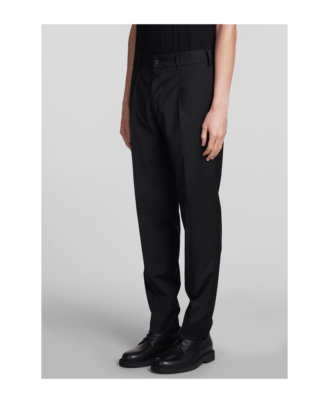 Santaniello Pants In Black Polyester - black