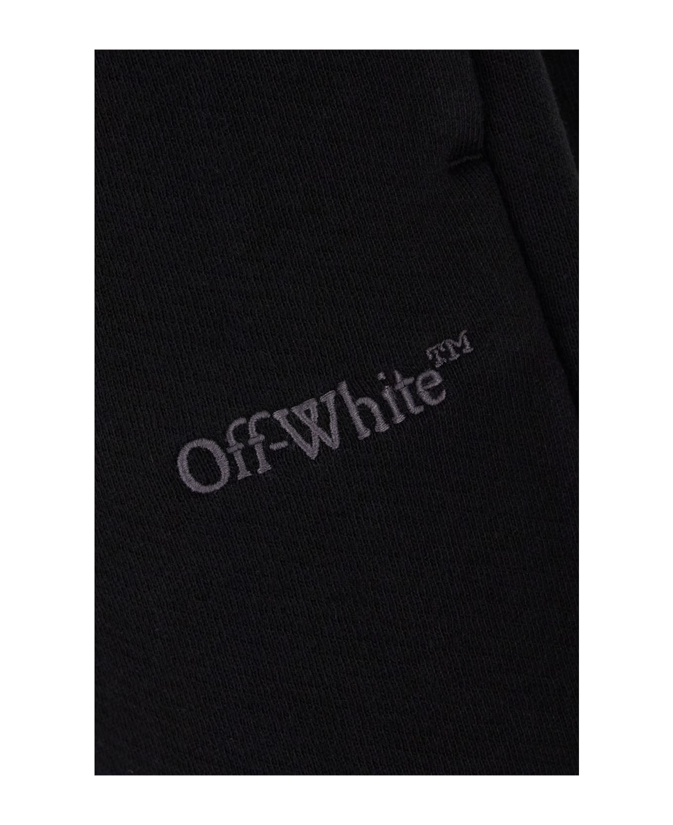 Off-White Black Cotton Bermuda Shorts - BLACK