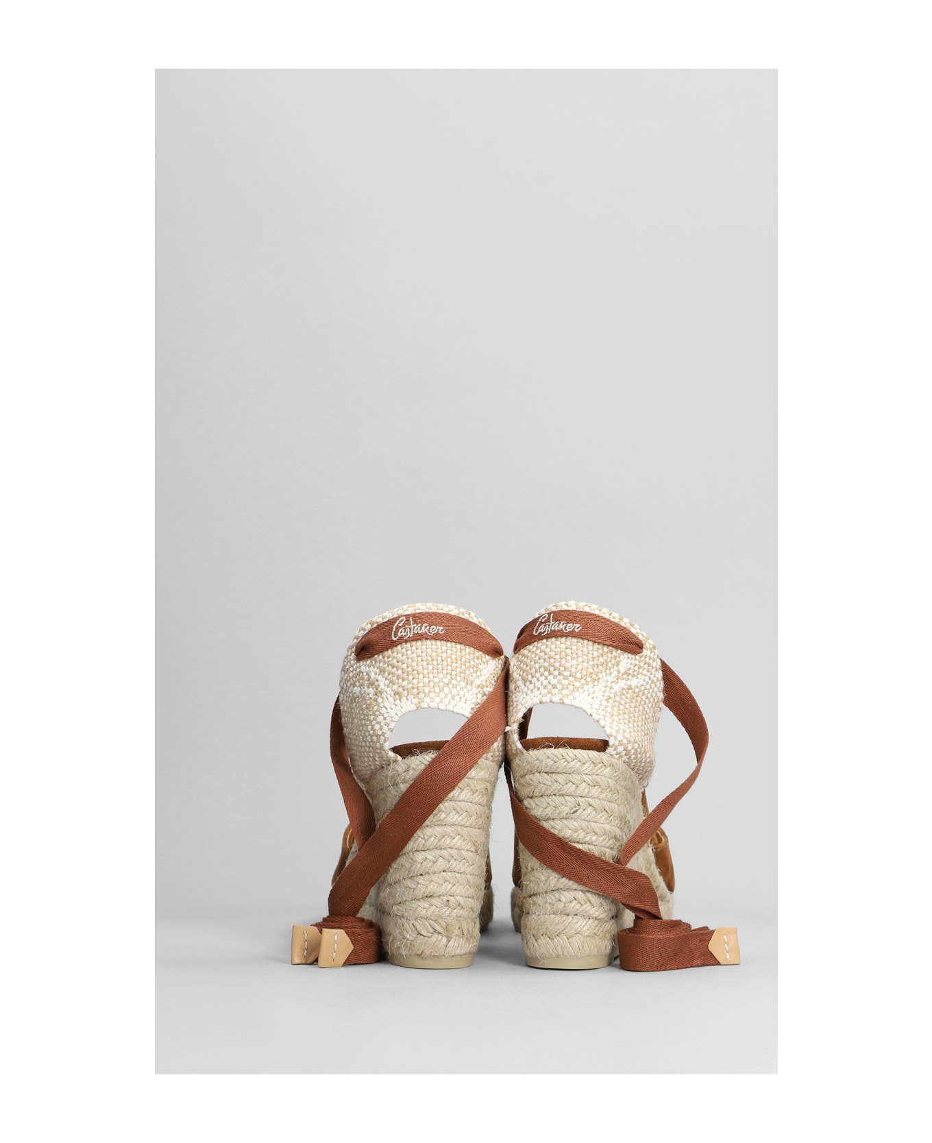 Castañer Cande-8-186 Wedges In Leather Color Suede - leather color