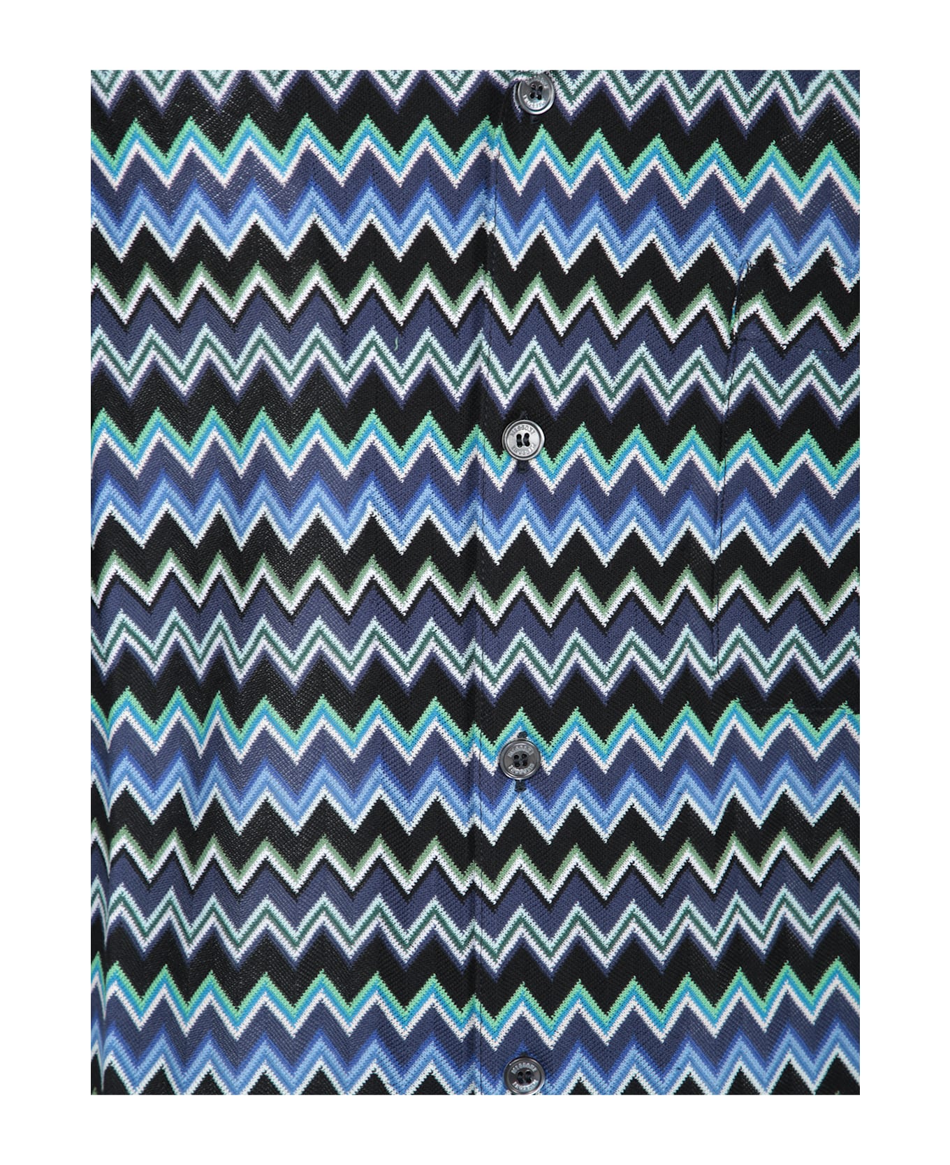 Missoni Zigzag Black/blue Shirt - Blue
