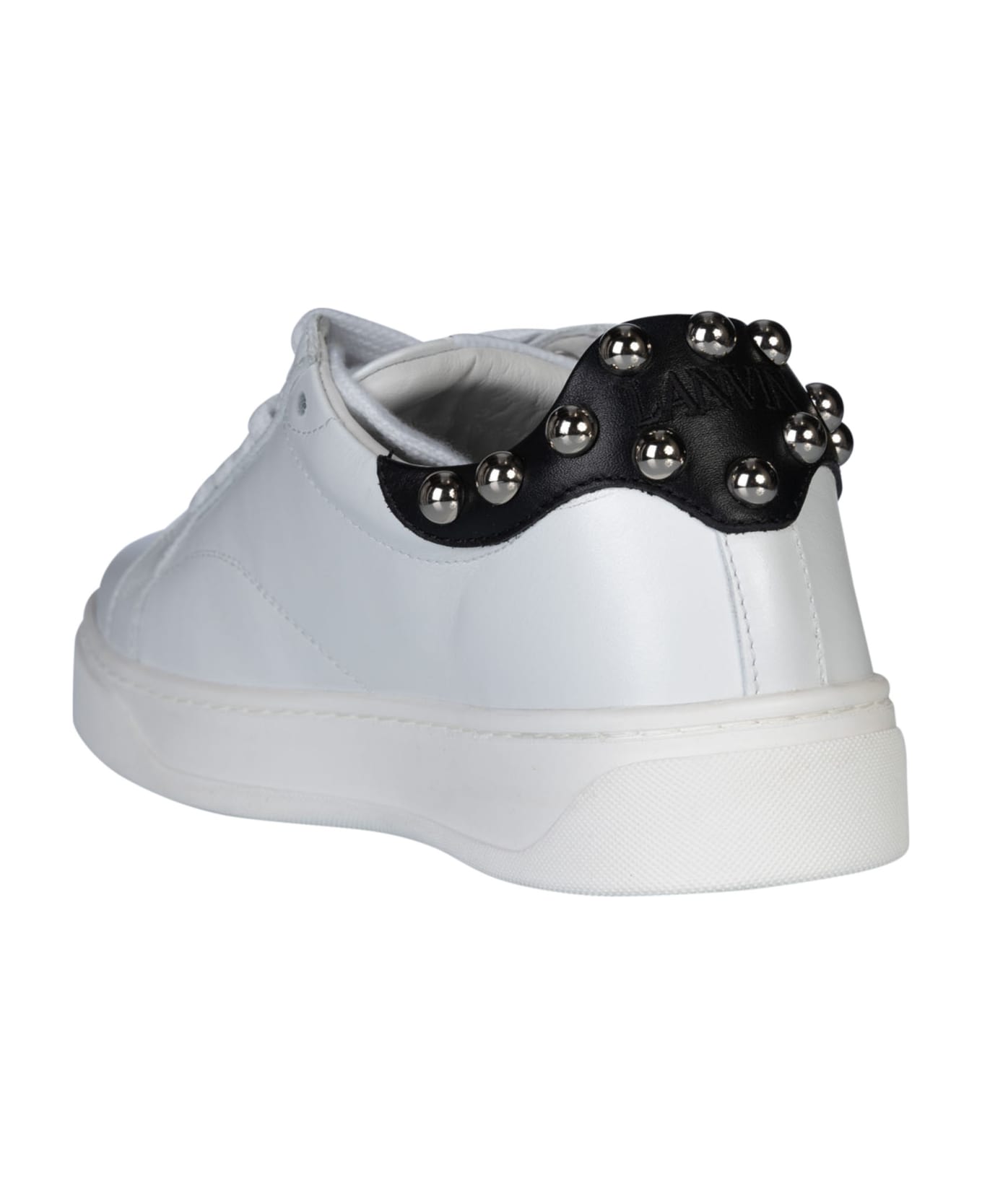 Lanvin Back Studded Sneakers - White/Silver スニーカー