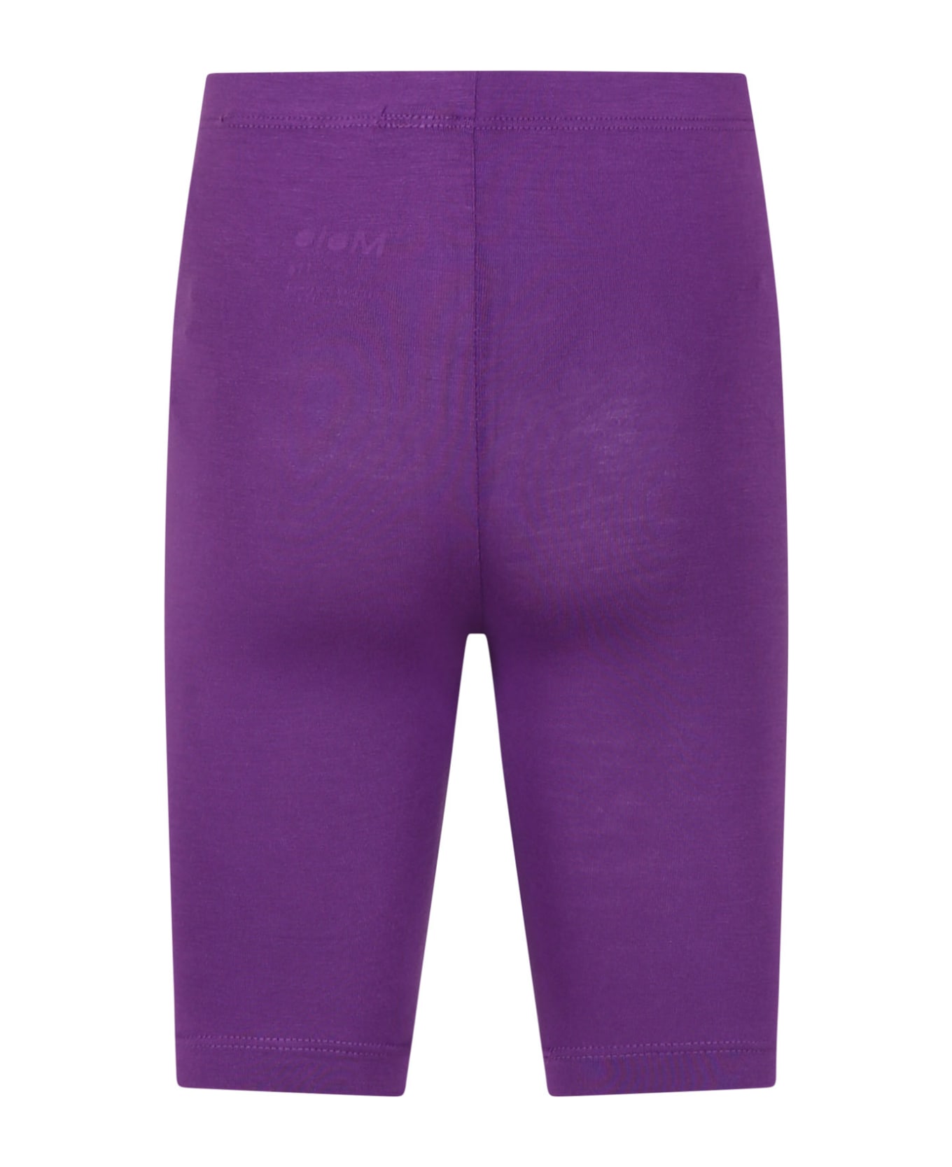 Molo Purple Leggings For Girl With Writing - Violet ボトムス