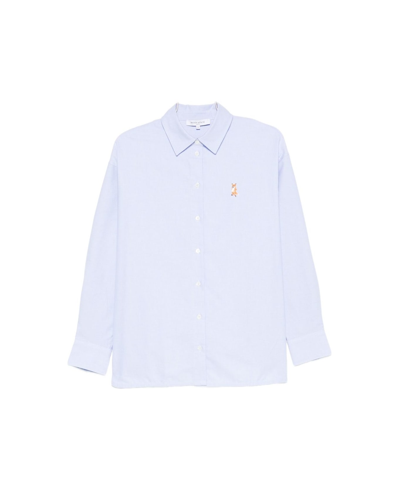 Maison Kitsuné Lady Fox Cotton Shirt - Clear Blue