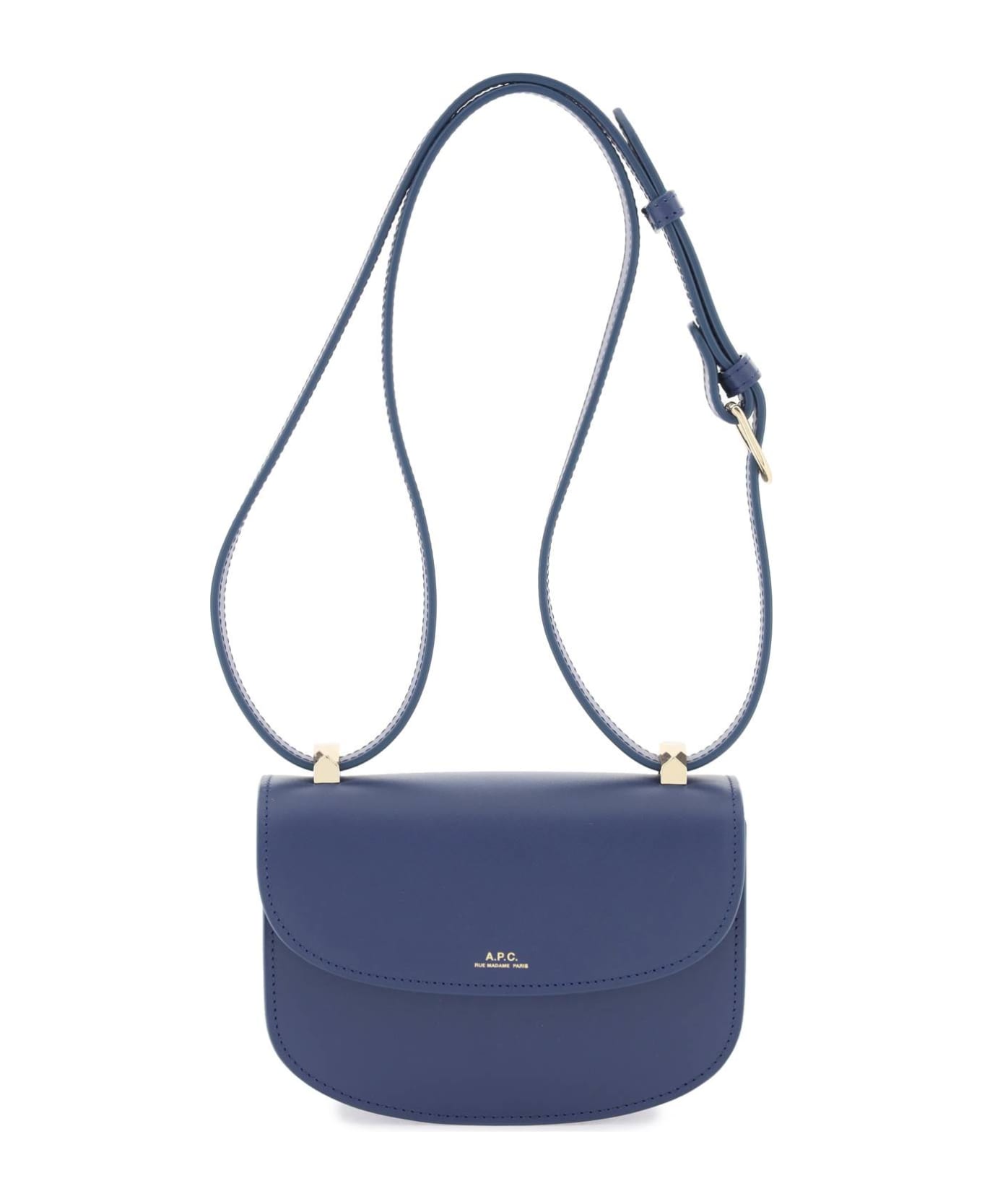 A.P.C. Flap Logo Shoulder Bag - BLEU NUIT (Blue)