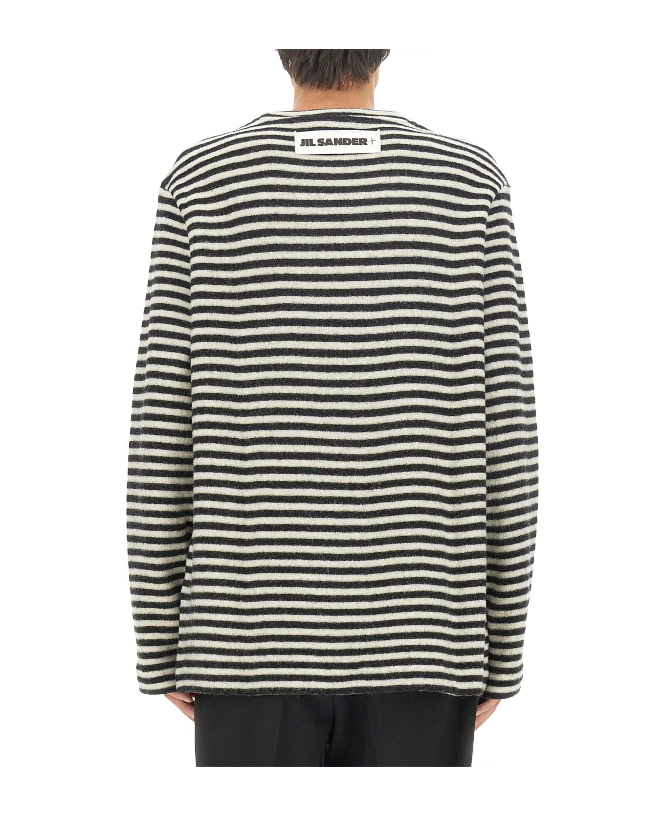 Jil Sander Striped Shirt - Nero/bianco ニットウェア