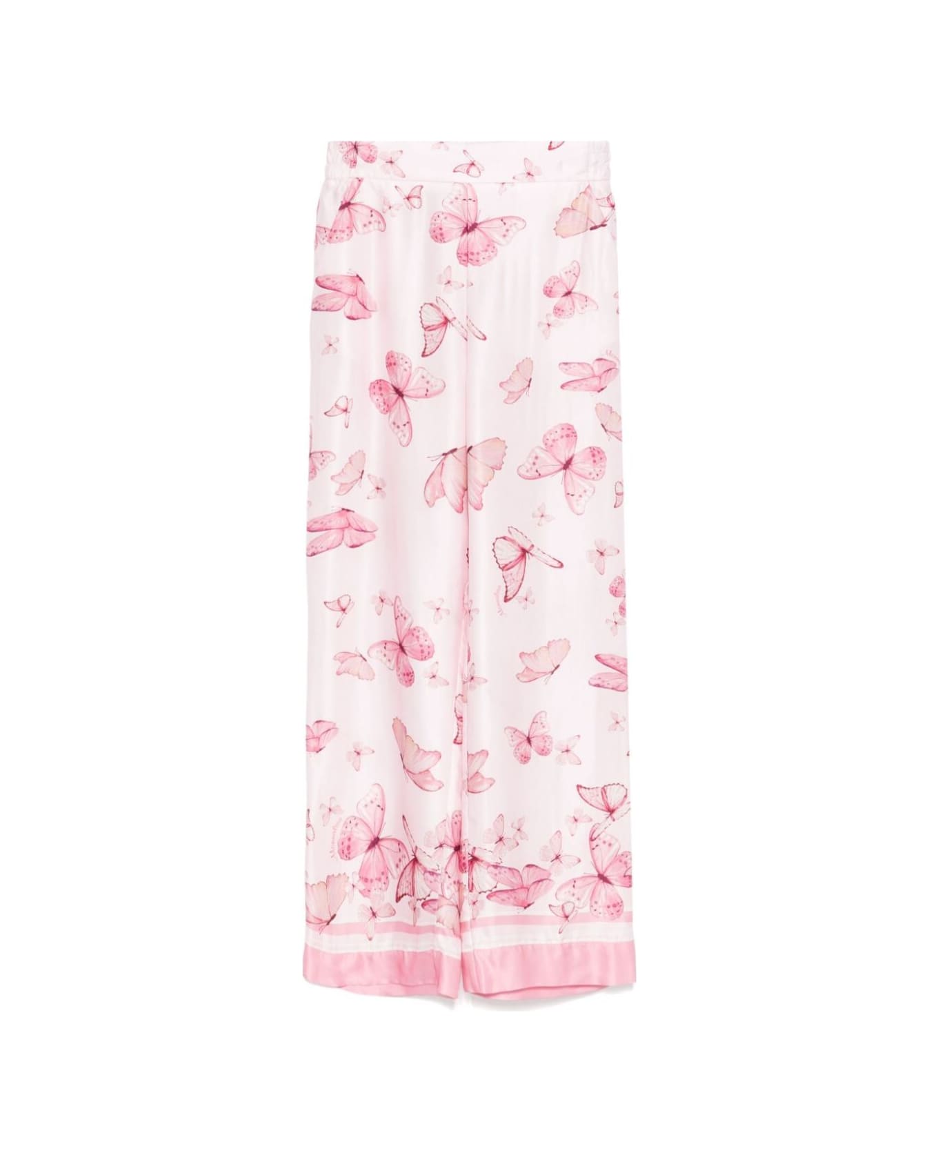 Monnalisa Multicolor Pants With All-over Butterfly Print In Viscose Girl - Multicolor