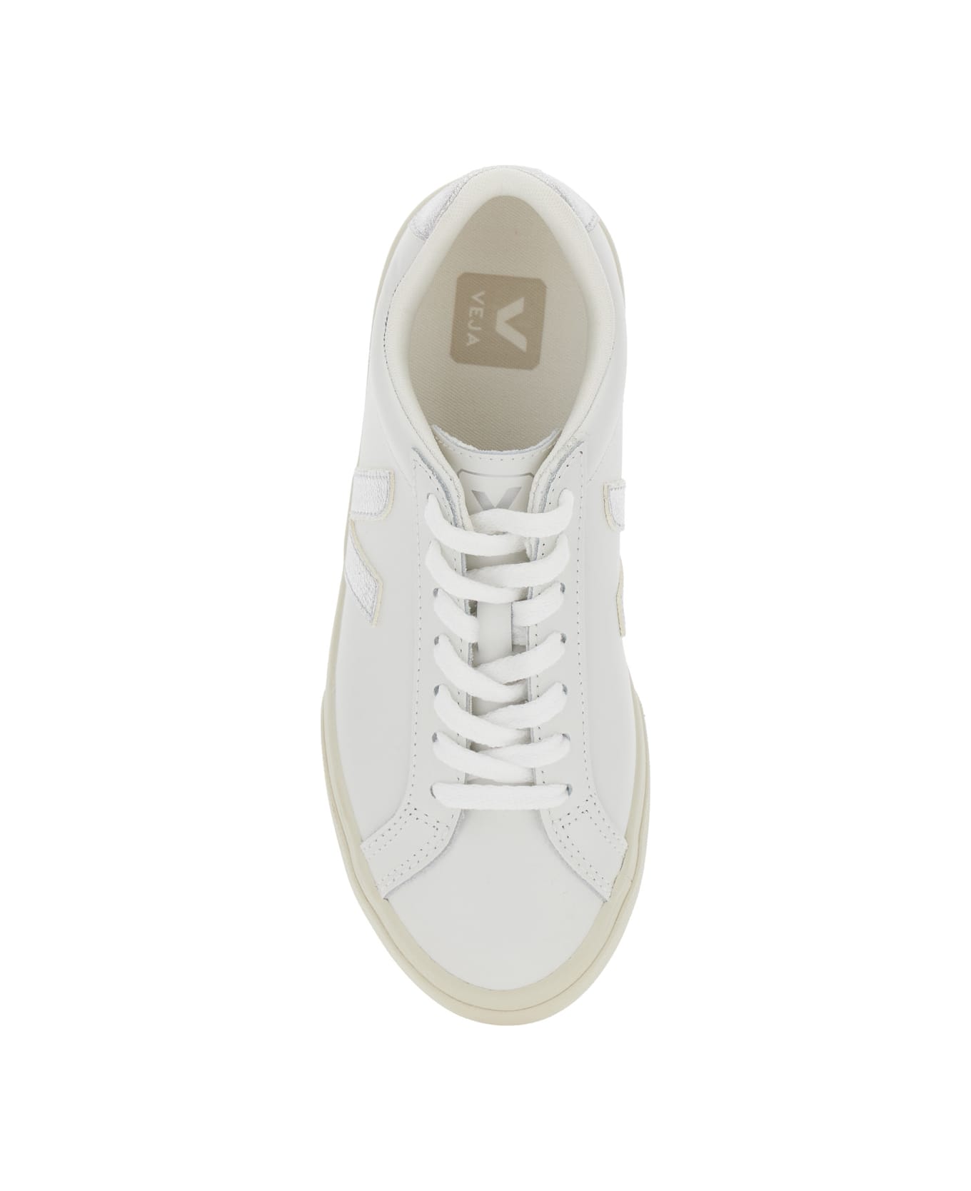 Veja 'esplar' White Sneakers With Contrasting Side Logo In Leather Woman - White