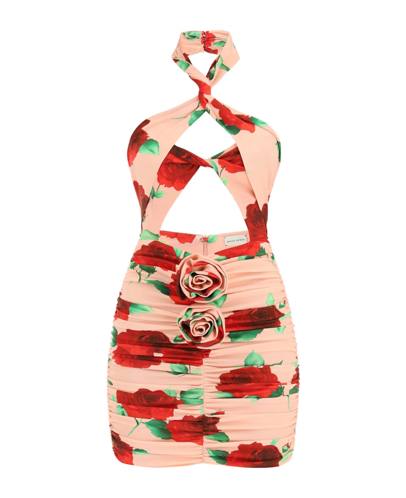 Magda Butrym Twisted Cutout Mini Dress - PINK PRINT (Pink) ワンピース＆ドレス