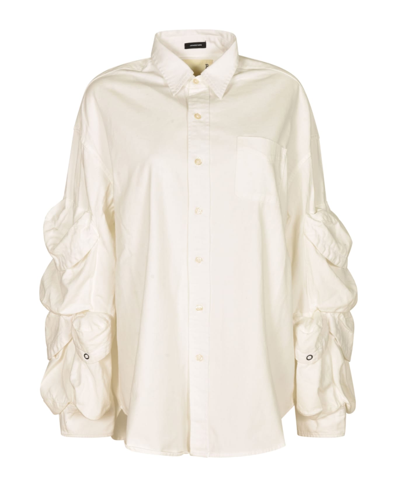 R13 Multi-pocket Button Down Shirt - White シャツ