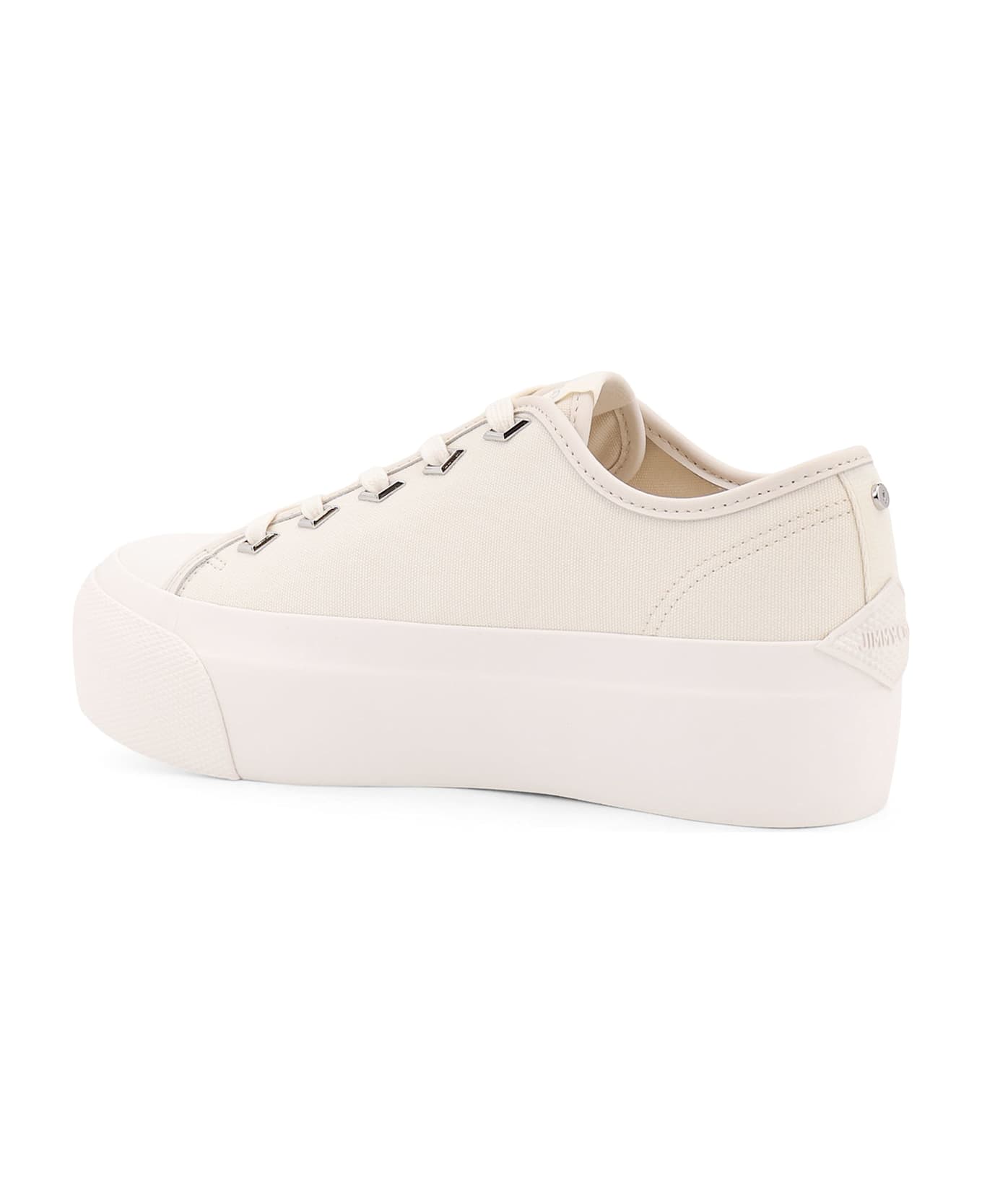 Jimmy Choo Palma Maxi Low-top Canvas Sneakers With Plateau