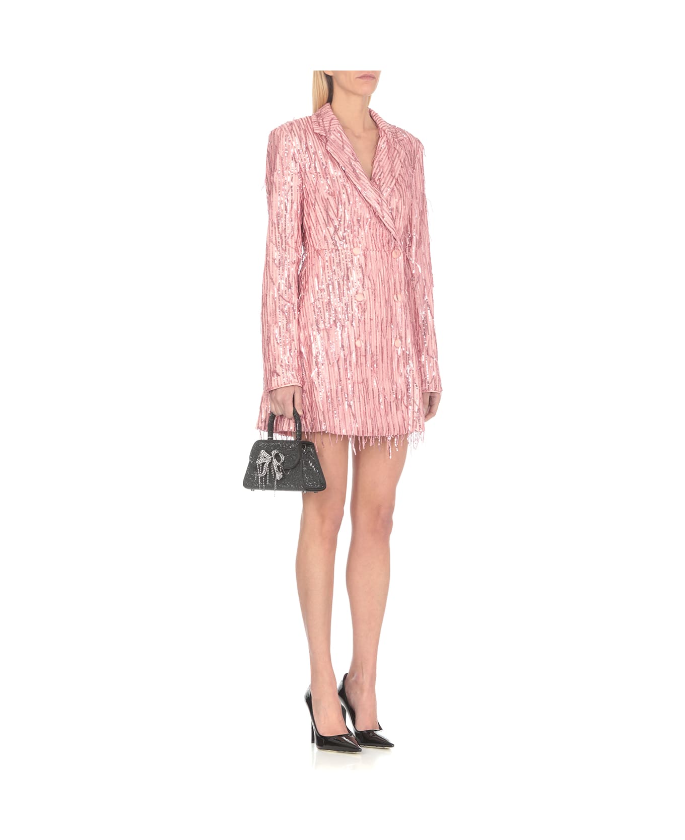 Rotate by Birger Christensen Blazer Dress With Paillettes - Pink