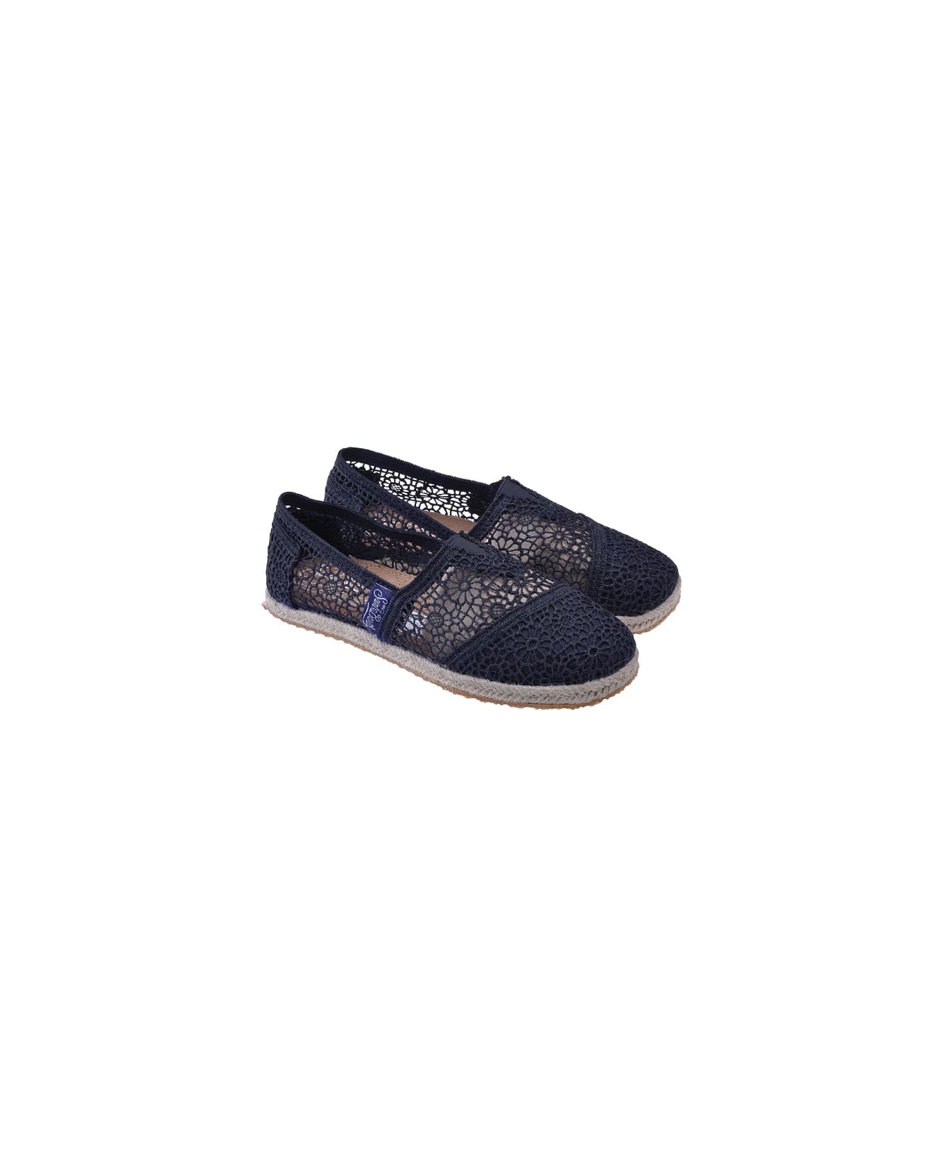 MC2 Saint Barth Black Macramè Espadrillas For Woman - BLACK