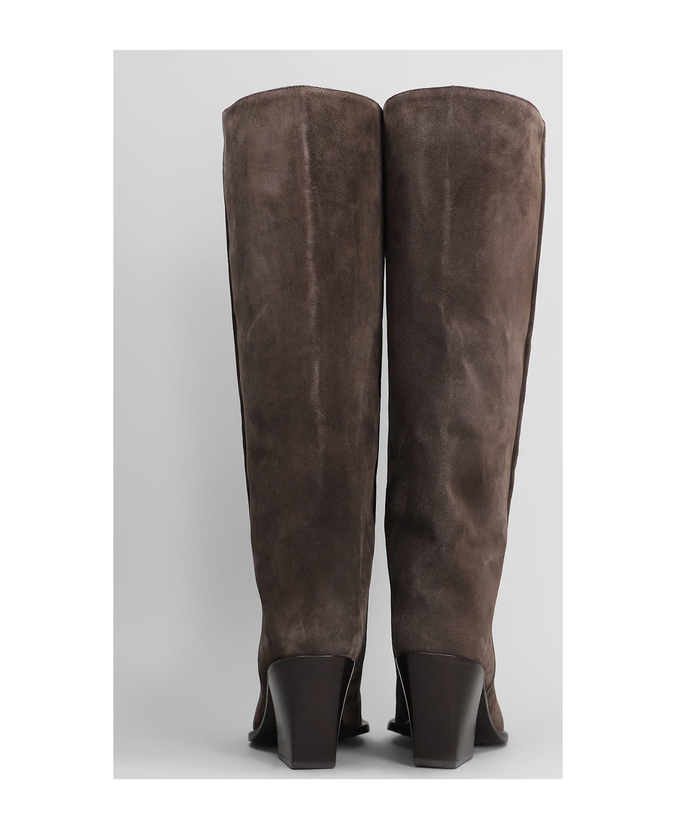 Vic Matié Sense 351 Texan Boots In Taupe Suede - taupe