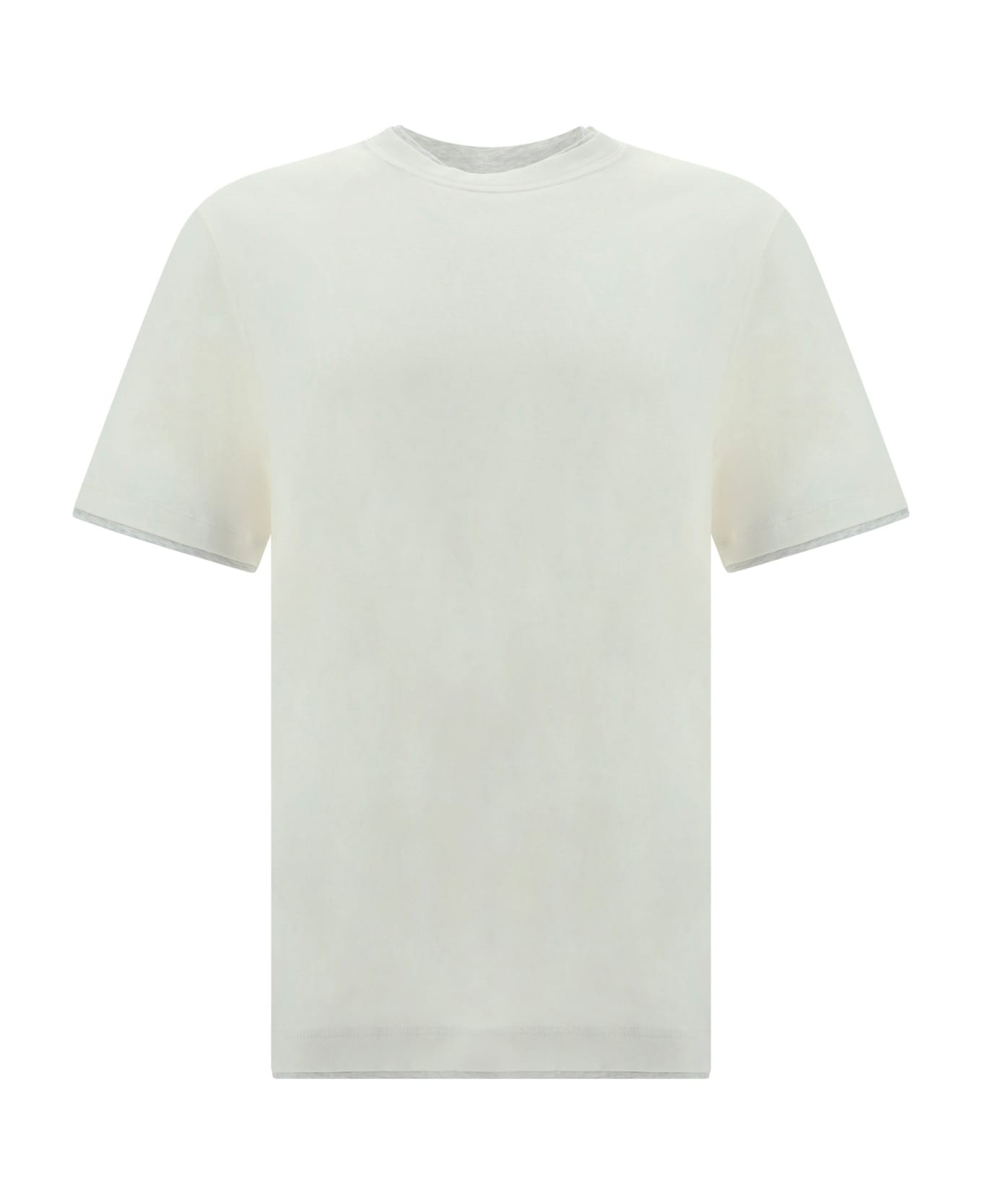 Brunello Cucinelli Cotton T-shirt - Off White+perla