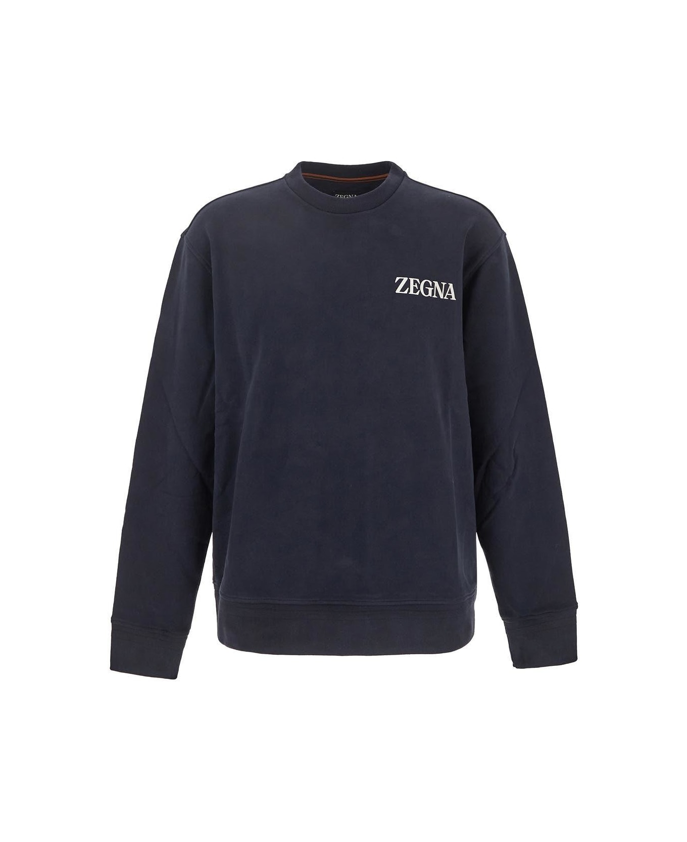 Zegna Navy Blue Sweatshirt - Blue navy フリース