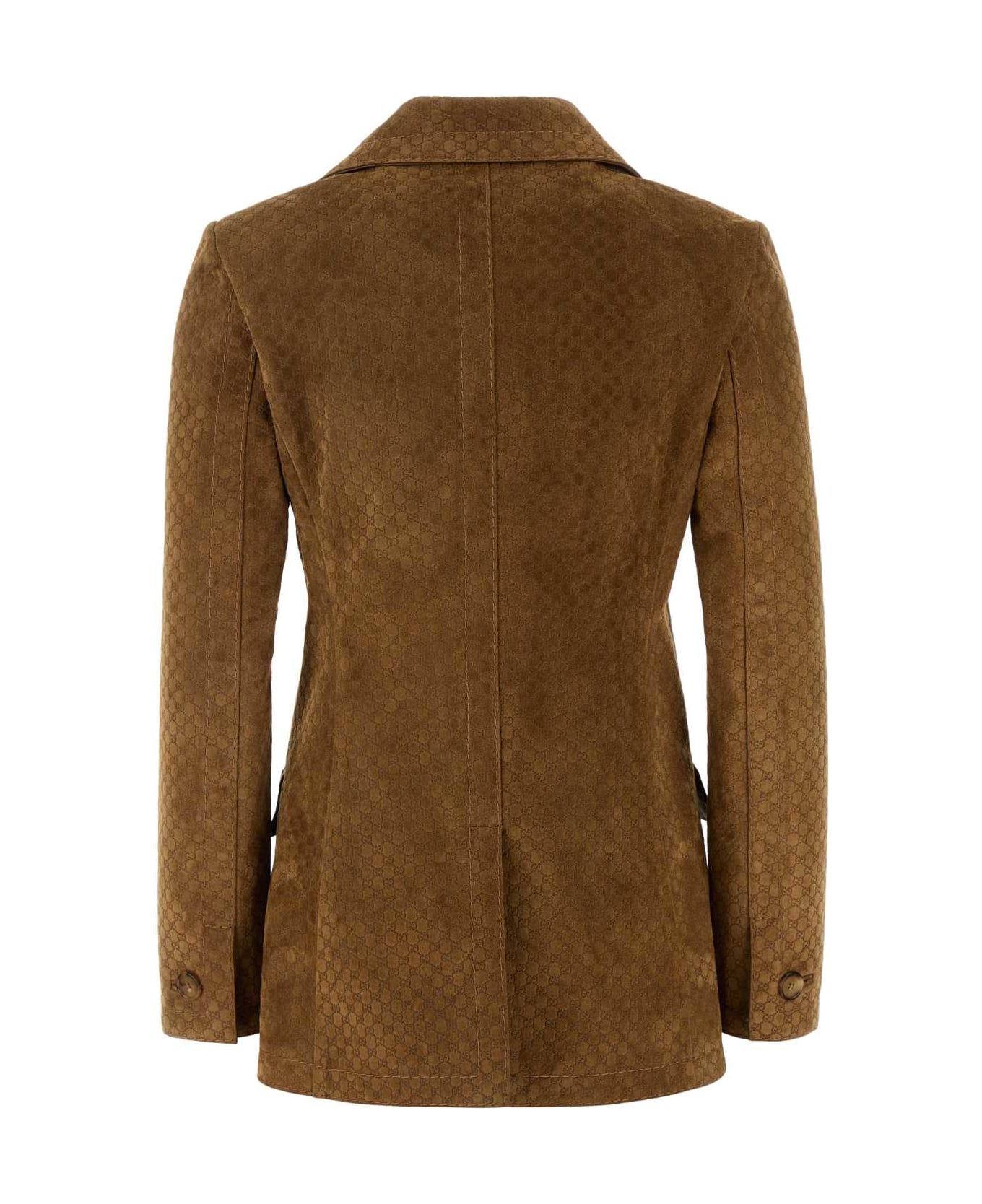 Gucci Brown Suede Blazer - CUIR