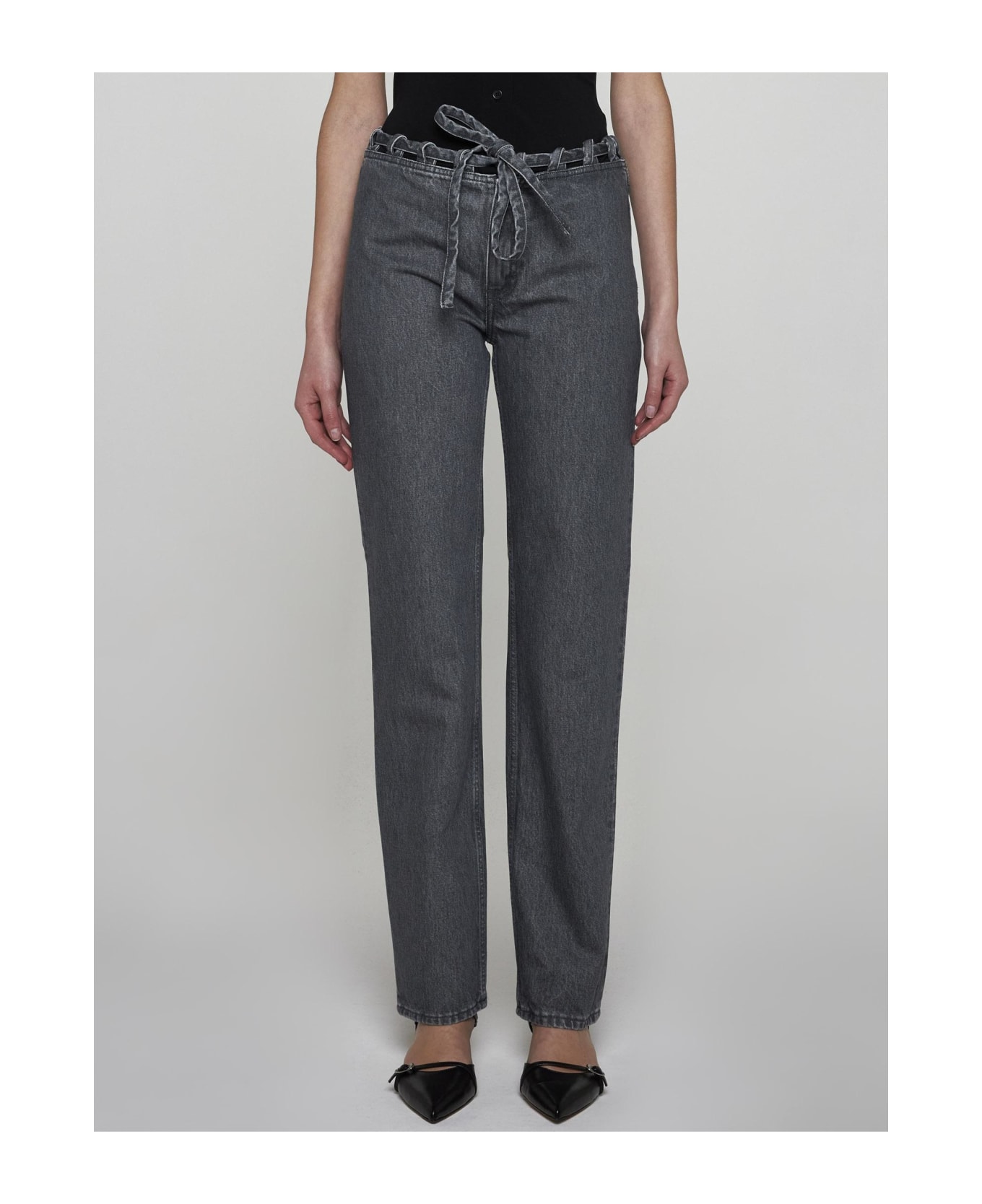 Filippa K Lace Waist Jeans - Mid Grey W