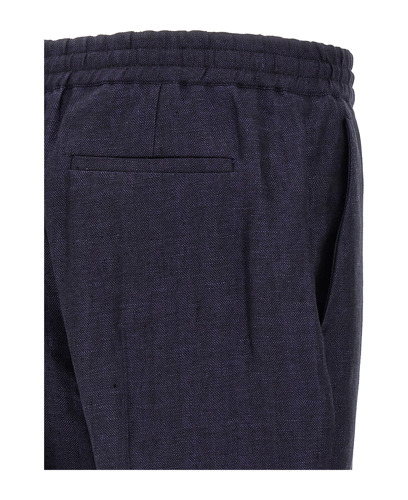 Berluti Herringbone Pants - Blue ボトムス