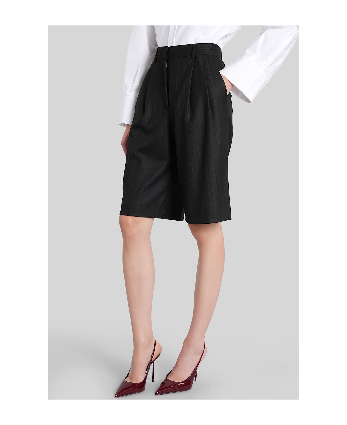 The Andamane Xiana Shorts In Black Polyester - black