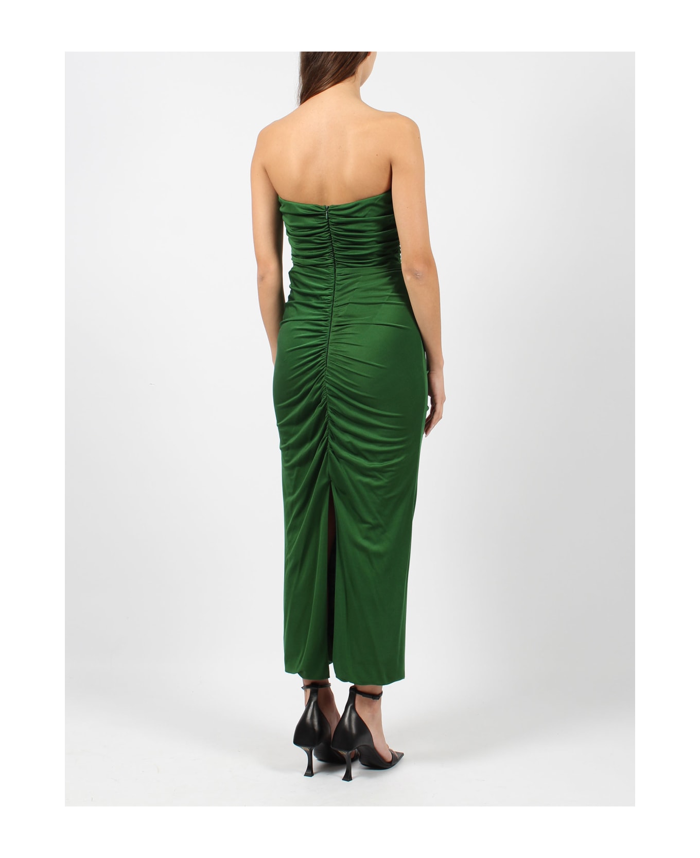 Costarellos Aveline Silk-blend Jersey Dress - Green